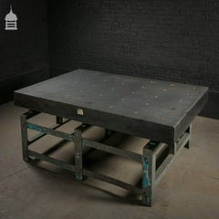 Industrial Granite Topped Machine Table with Steel Base