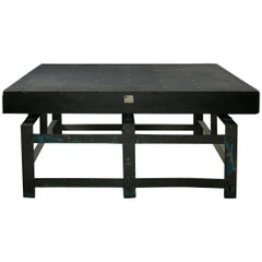 Industrial Granite Topped Machine Table with Steel Base