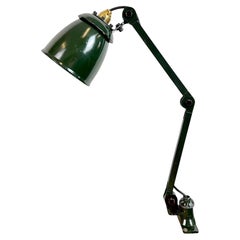 Verstellbare Tischlampe im Industrial-Stil mit grüner Emaille, 1960er Jahre