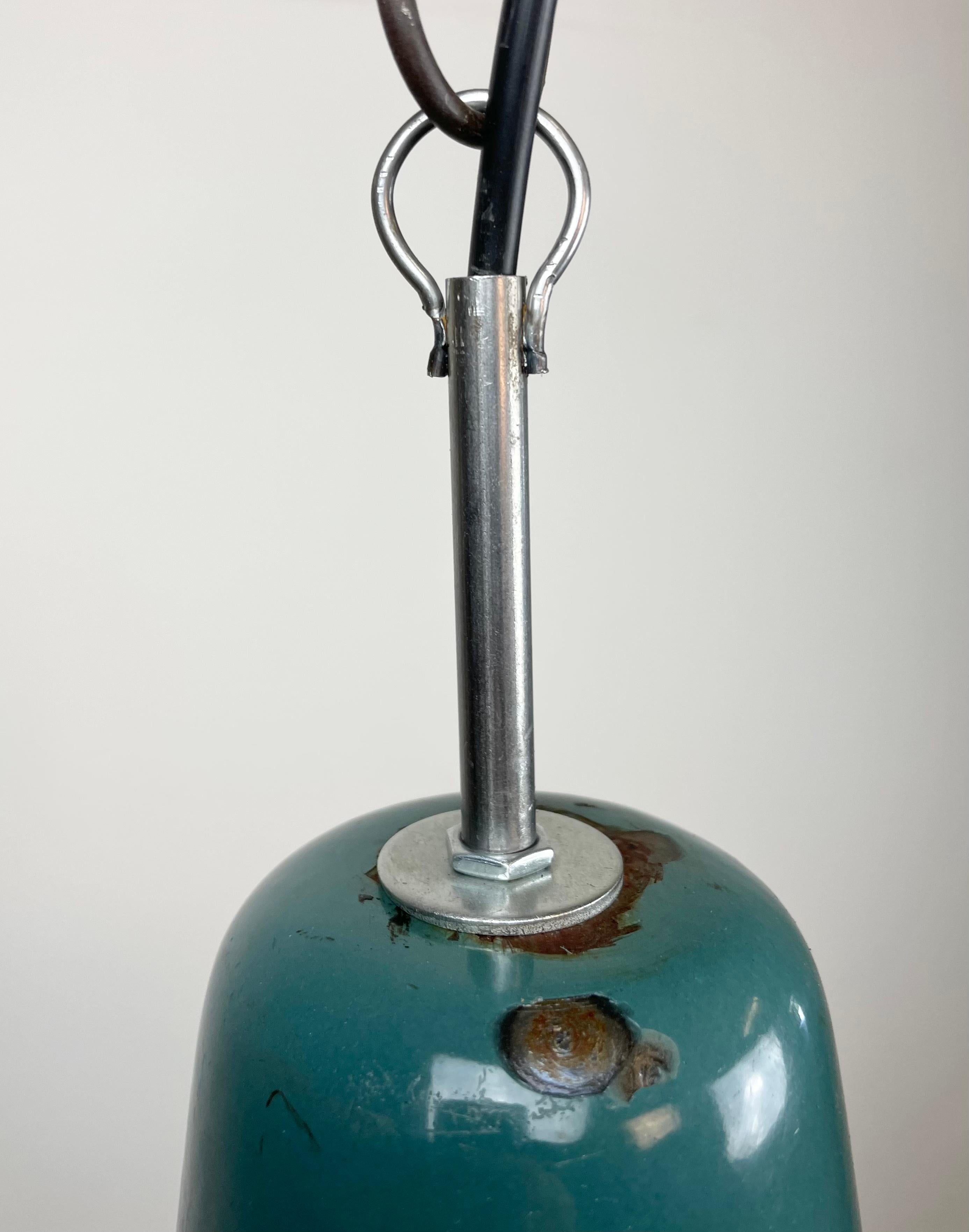 20th Century  Industrial Green Enamel Factory Pendant Lamp, 1960s For Sale