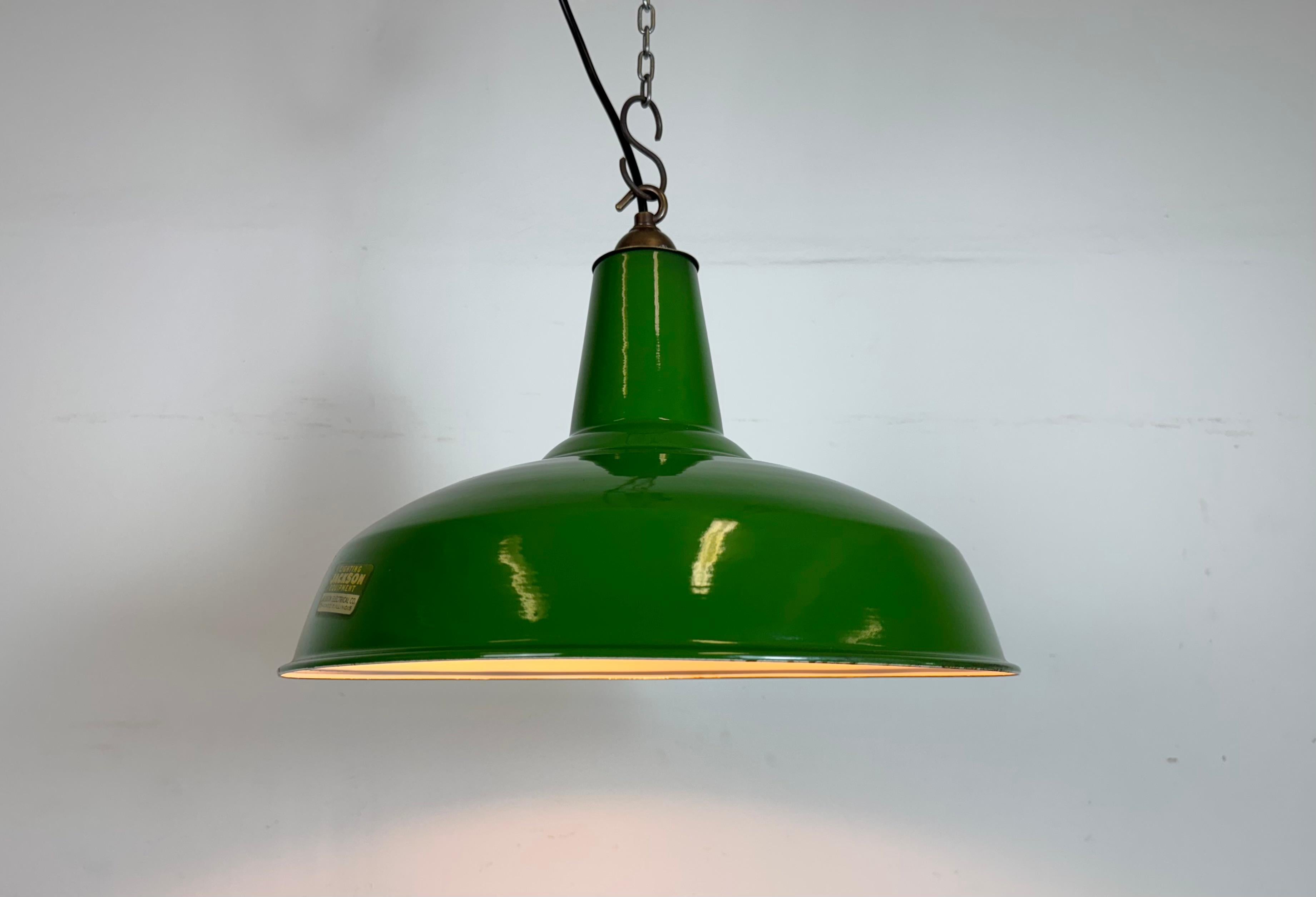Lampada a sospensione industriale Greene & Greene Factory di Jackson Electrical Co. in vendita 5