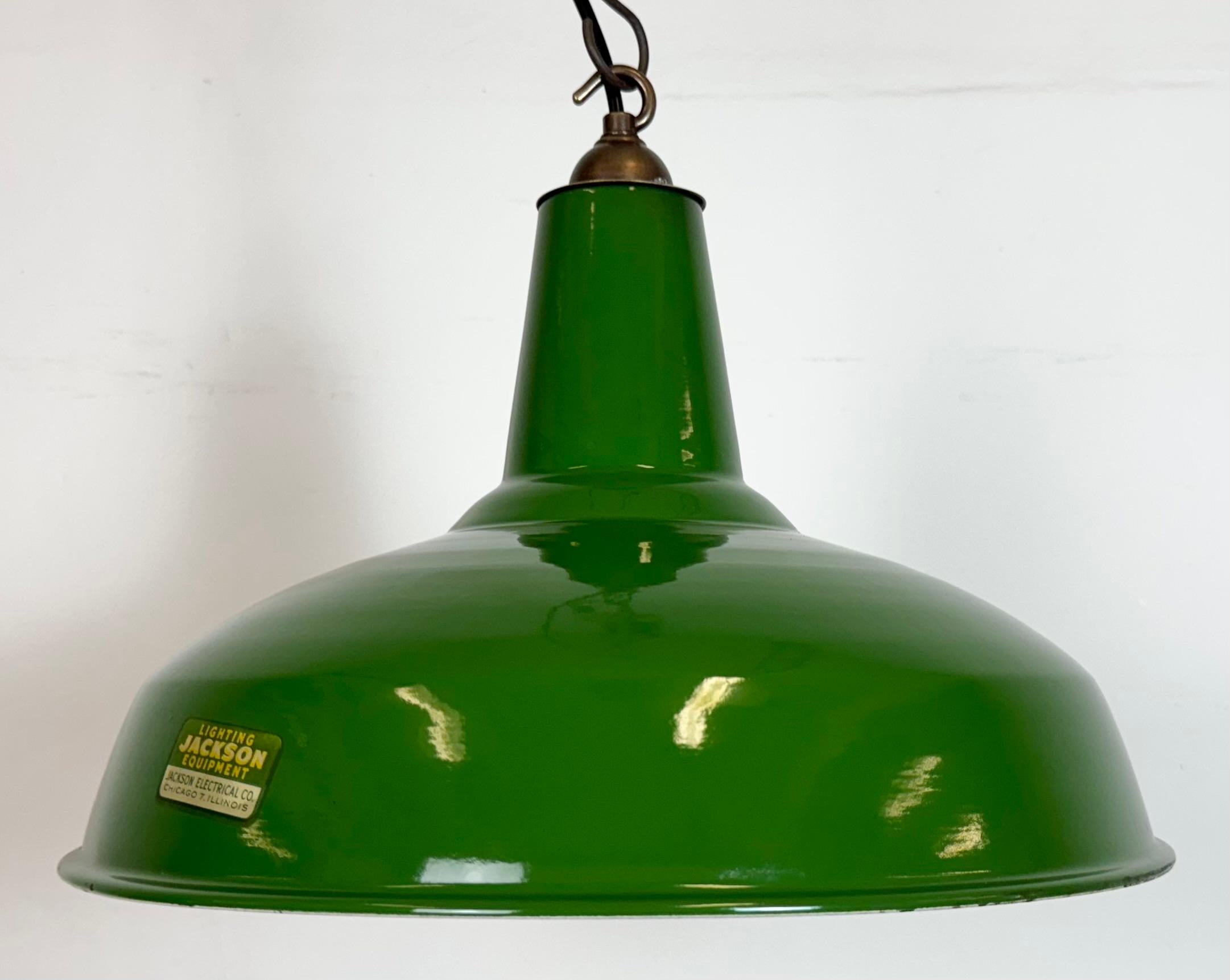 Industriale Lampada a sospensione industriale Greene & Greene Factory di Jackson Electrical Co. in vendita