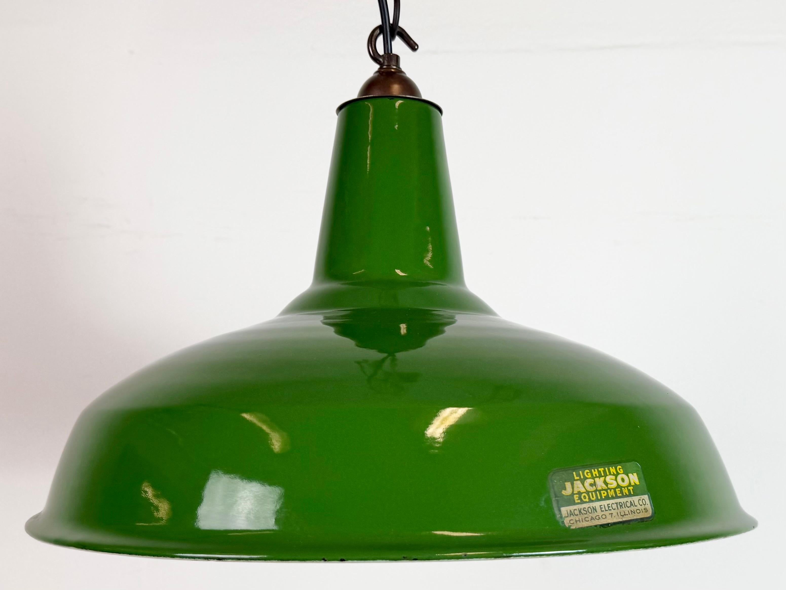 Industriale Lampada a sospensione industriale Greene & Greene Factory di Jackson Electrical Co. in vendita