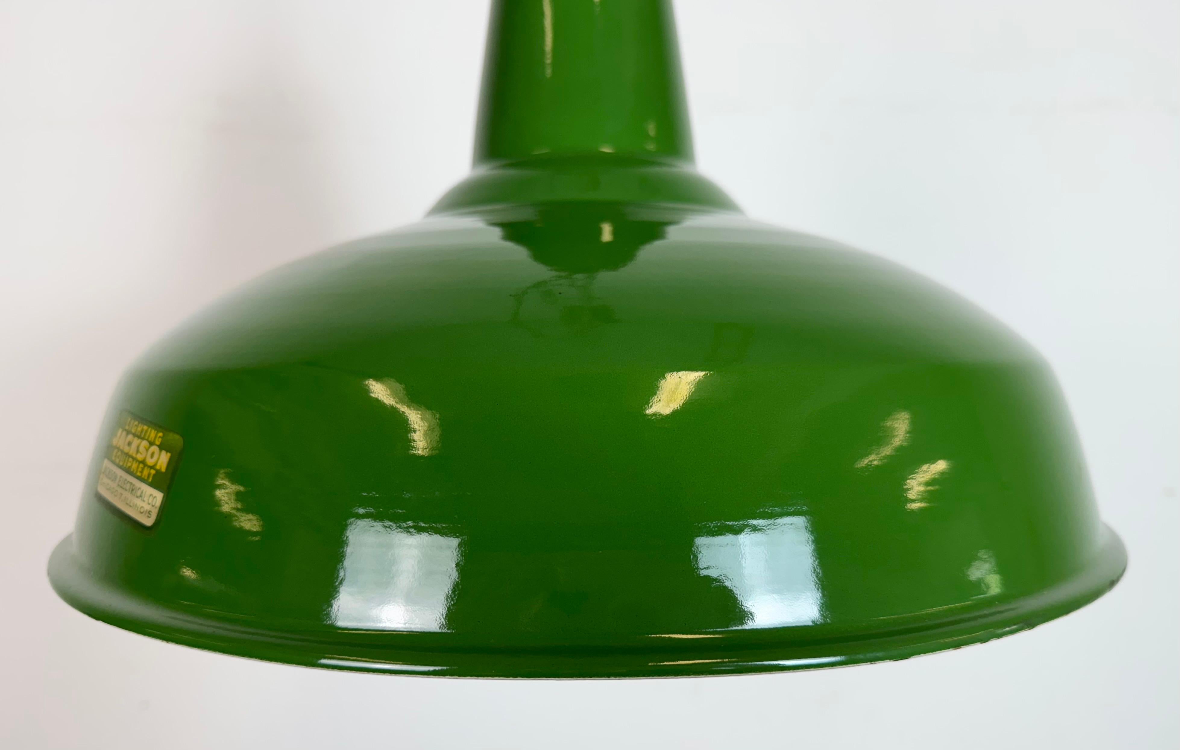 Americano Lampada a sospensione industriale Greene & Greene Factory di Jackson Electrical Co. in vendita