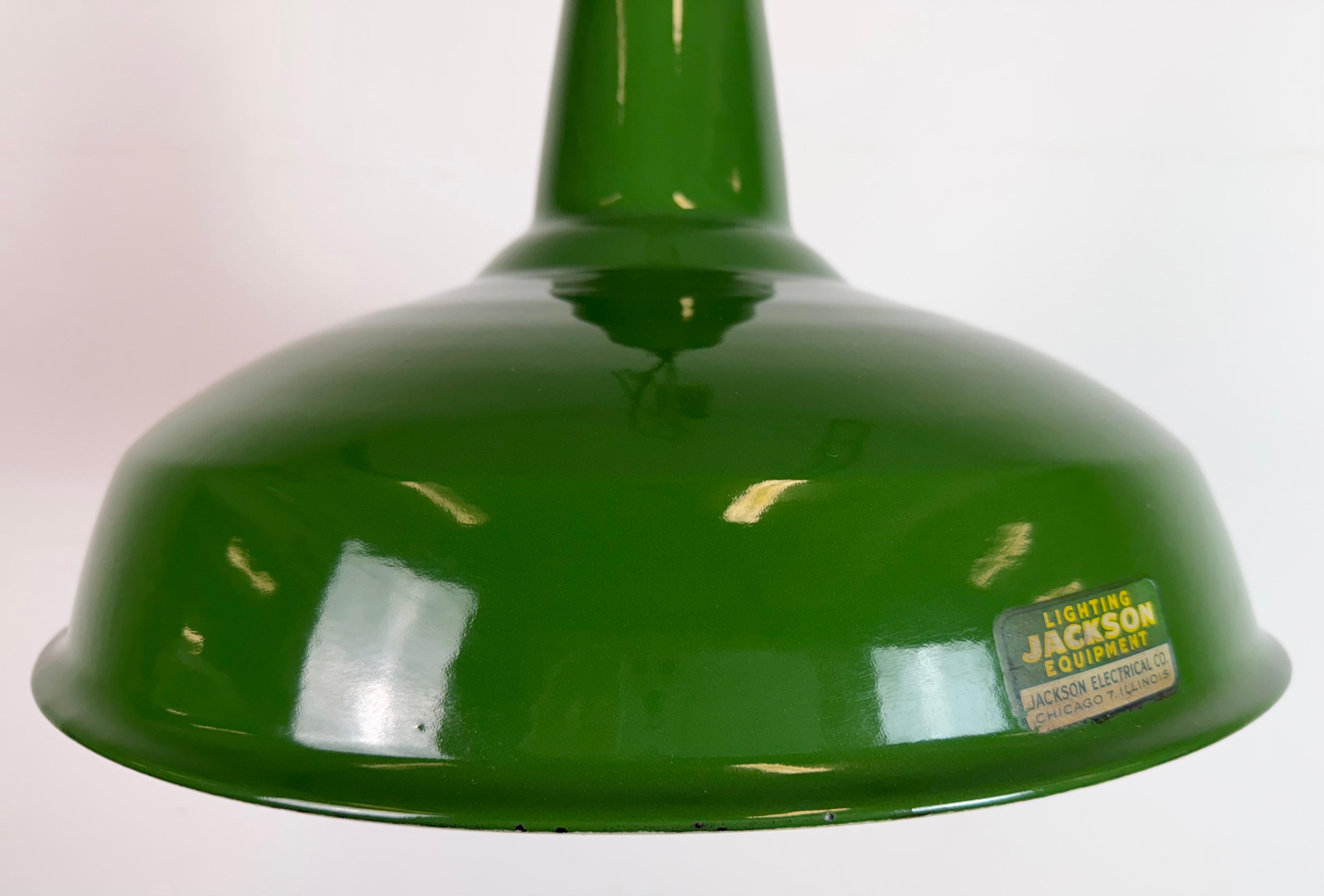 Lampada a sospensione industriale Greene & Greene Factory di Jackson Electrical Co. In condizioni buone in vendita a Kojetice, CZ
