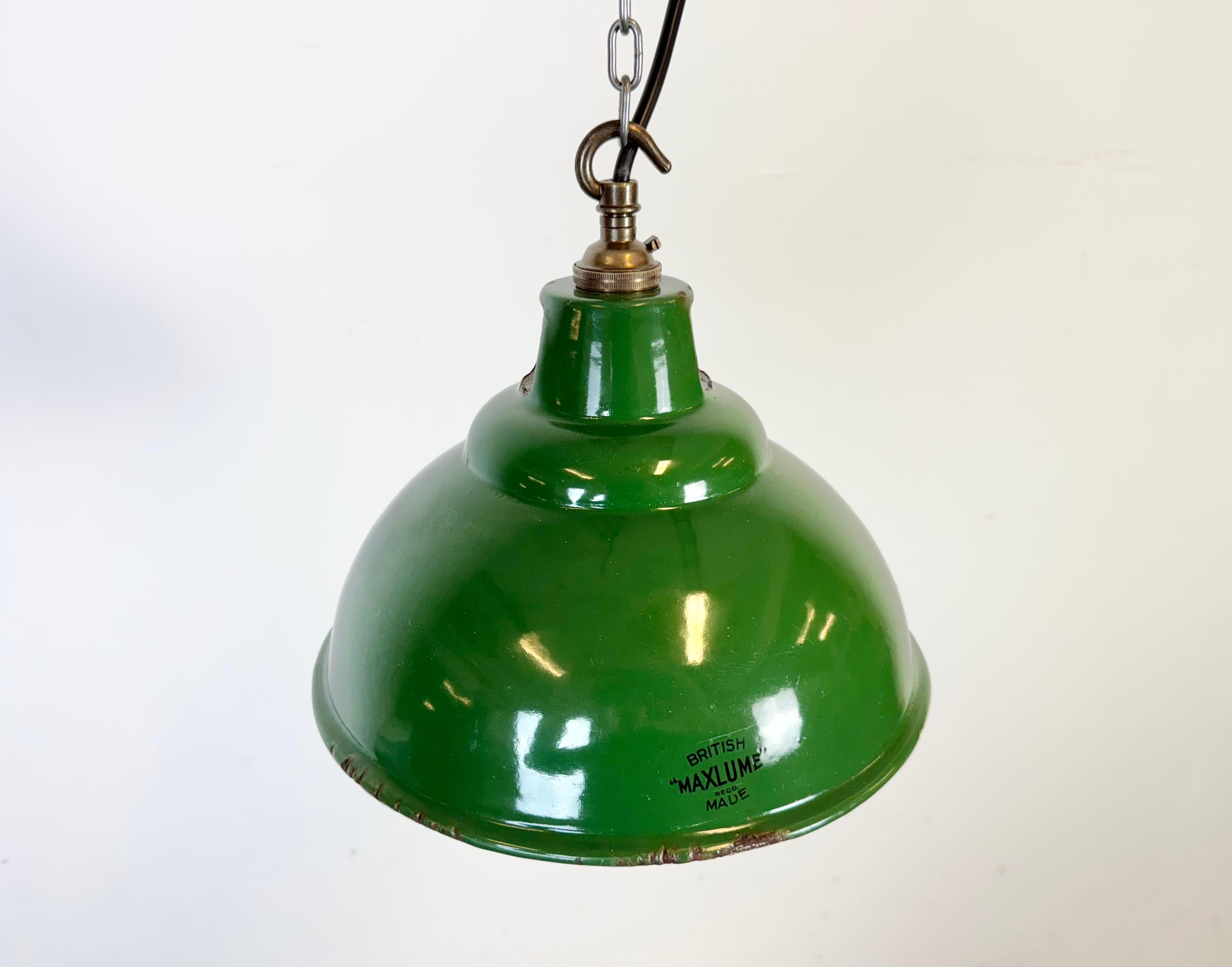 Lampada a sospensione industriale Greene & Greene Factory di Maxlume, anni '60 in vendita 3