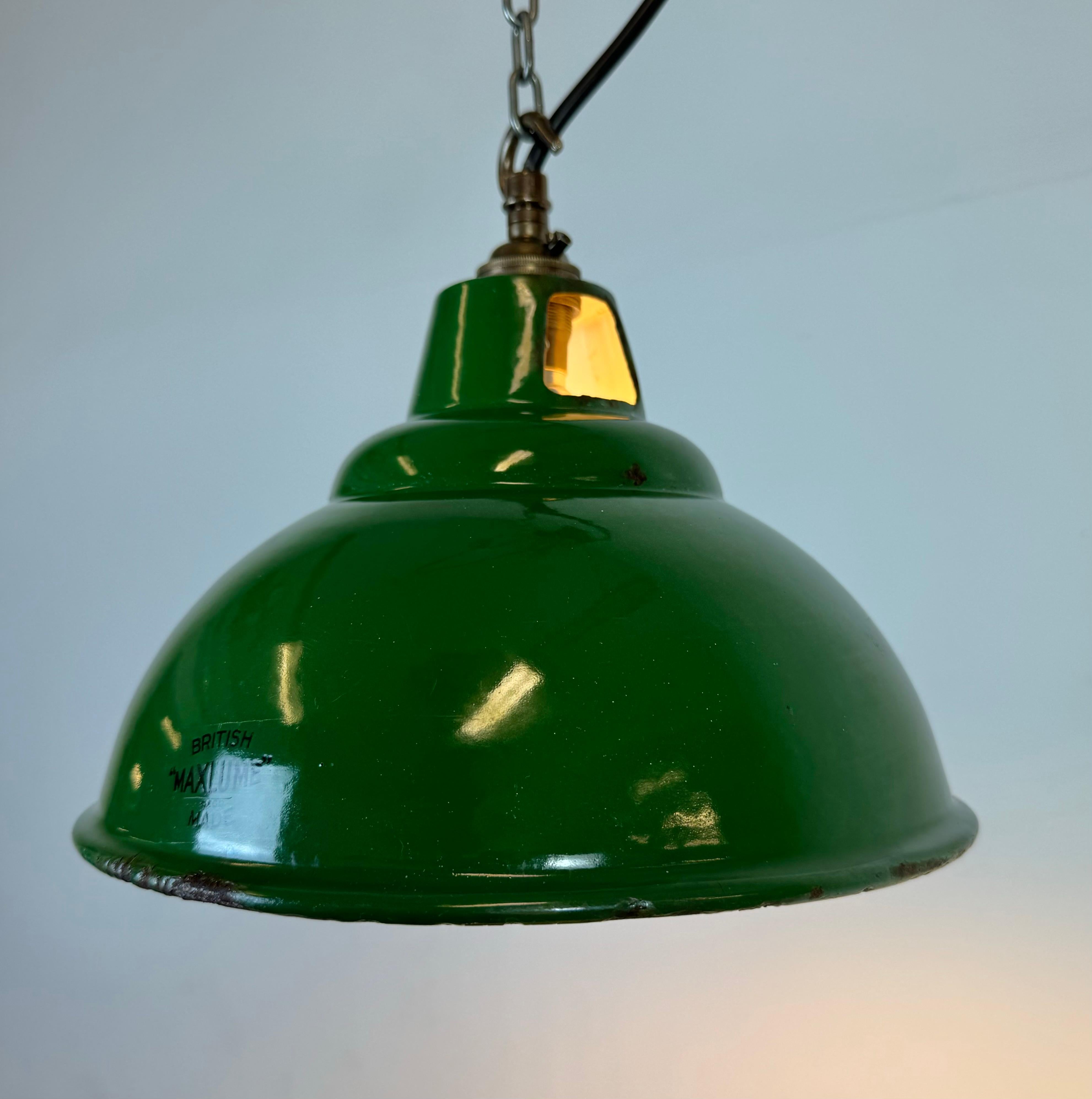 Lampada a sospensione industriale Greene & Greene Factory di Maxlume, anni '60 in vendita 6