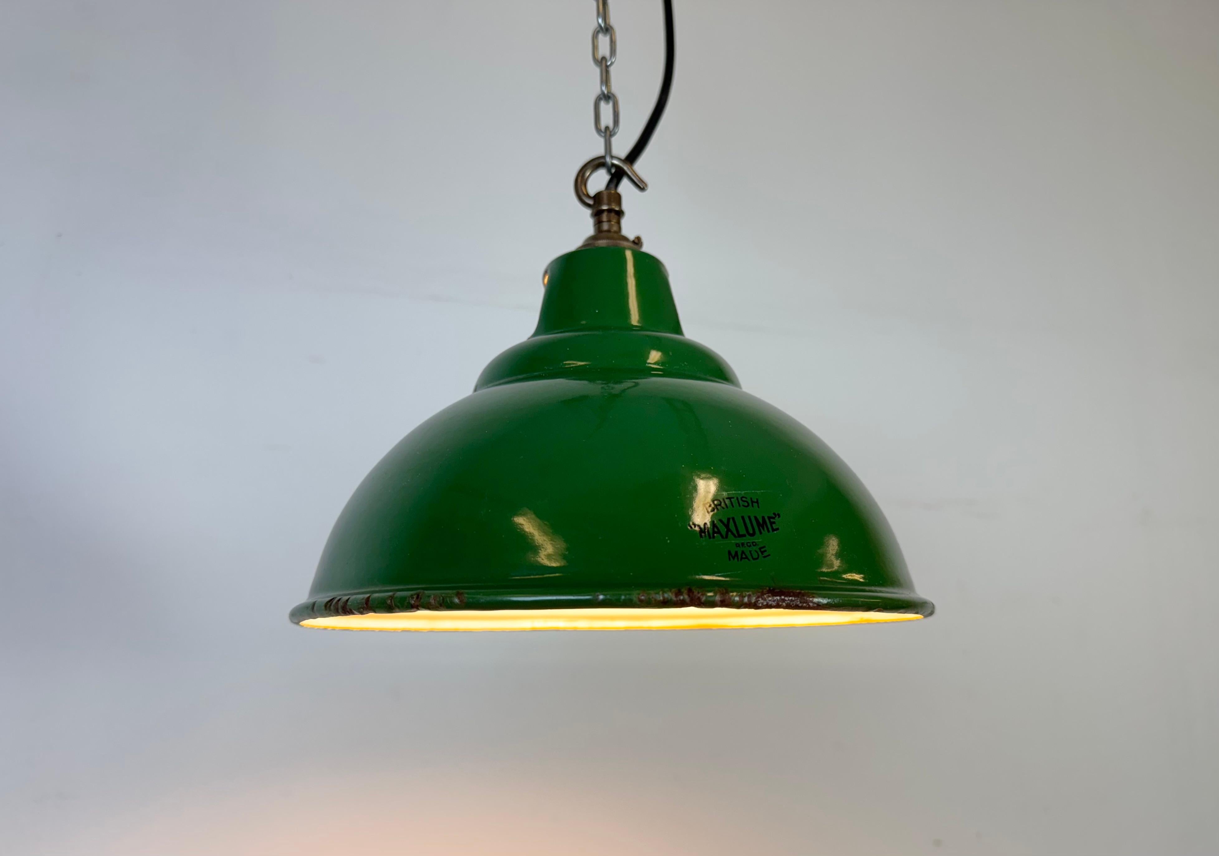 Lampada a sospensione industriale Greene & Greene Factory di Maxlume, anni '60 in vendita 1