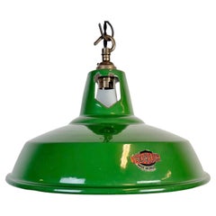 Industrial Green Enamel Factory Pendant Lamp from Thorlux, 1960s