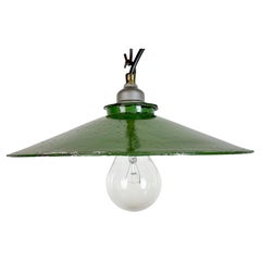 Industrial Green Enamel Light, 1950s