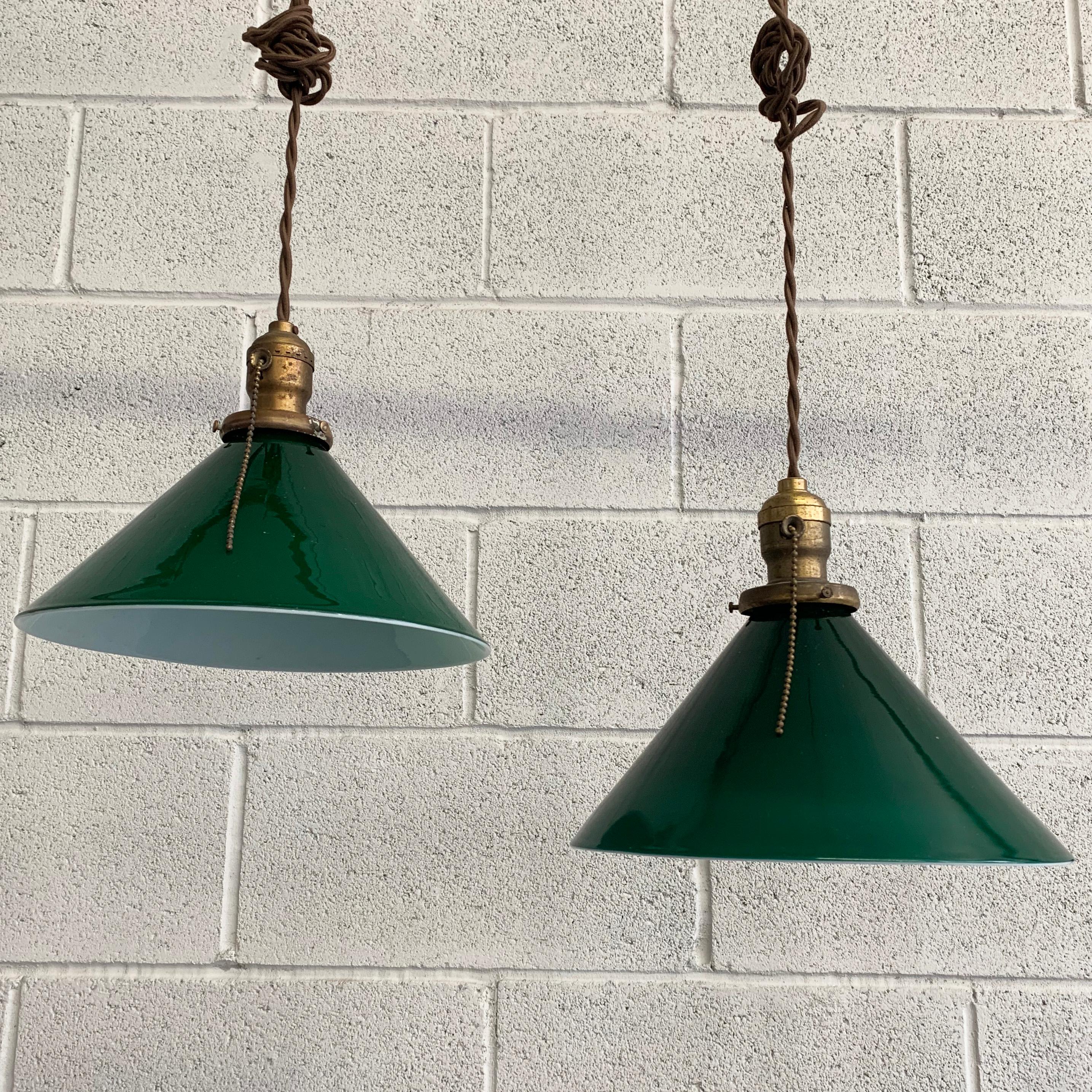 pendant light green glass