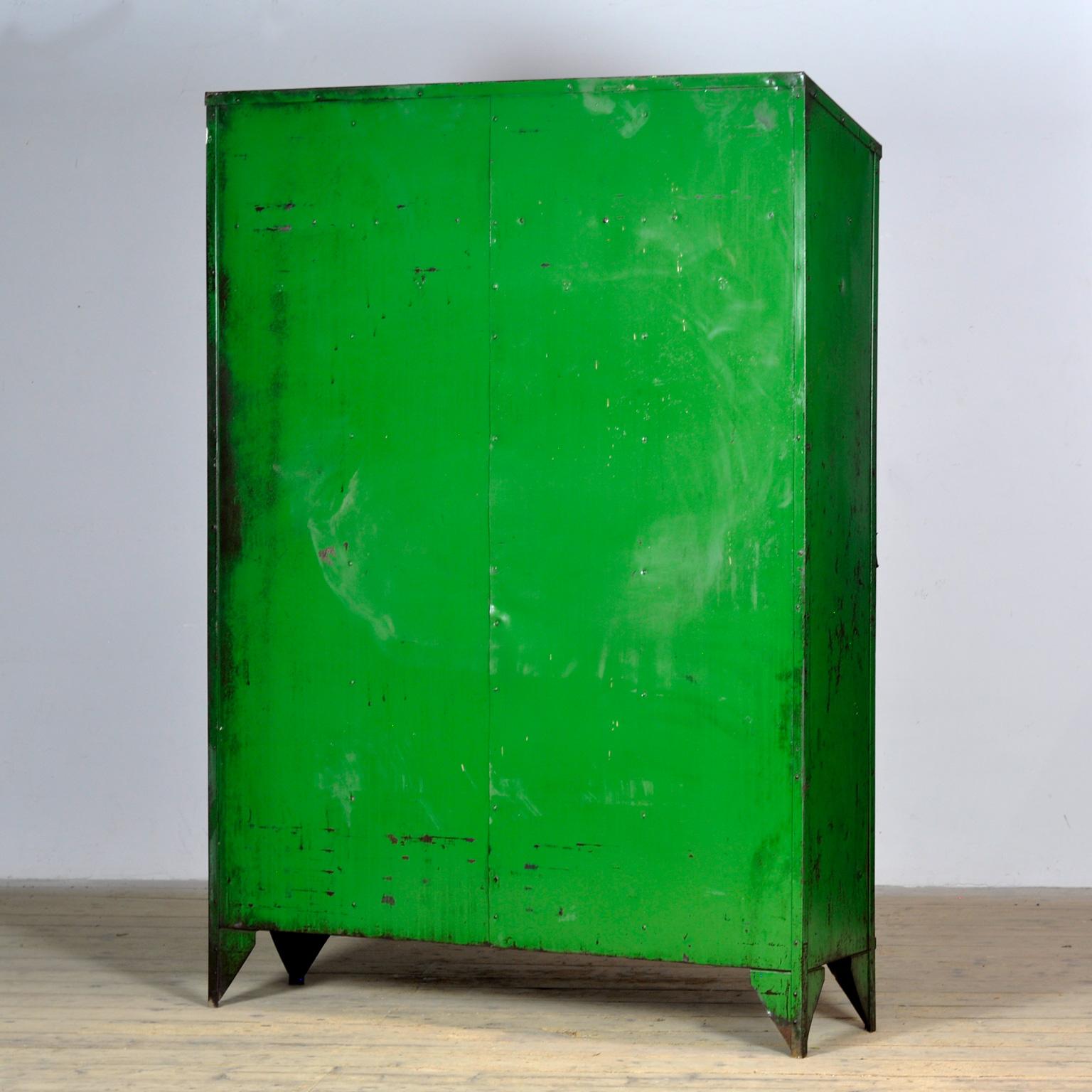 Industrial green locker, 1950s For Sale 6