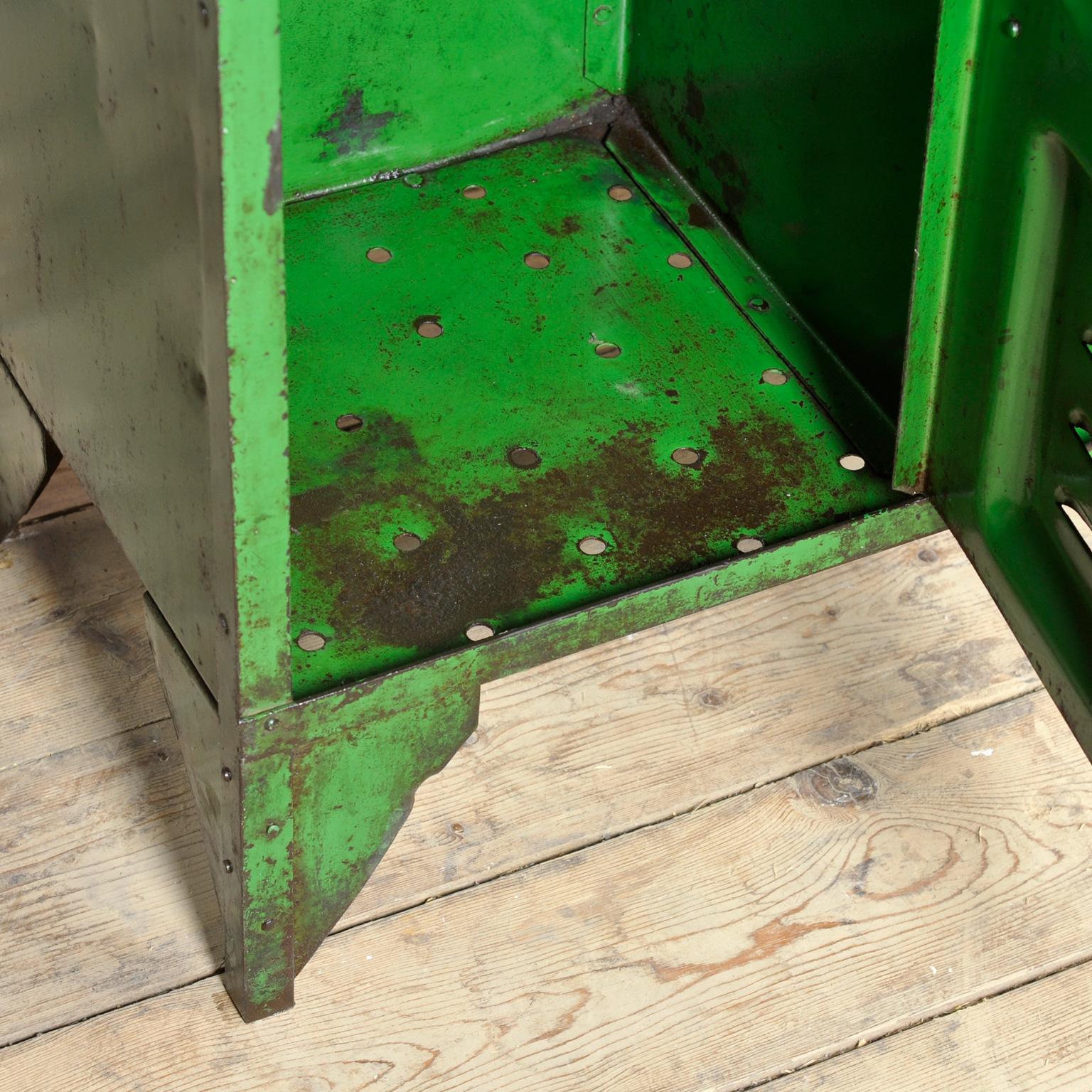 Industrial green locker, 1950s For Sale 1