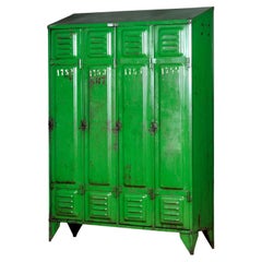 Industrial green locker, 1950s