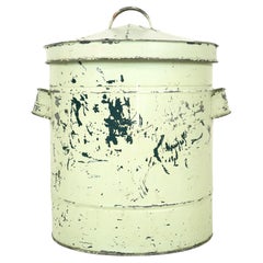 Can industriale Greene & Greene in acciaio con coperchio
