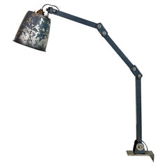 Industrial Grey Adjustable Table Lamp from Memlite, 1960s