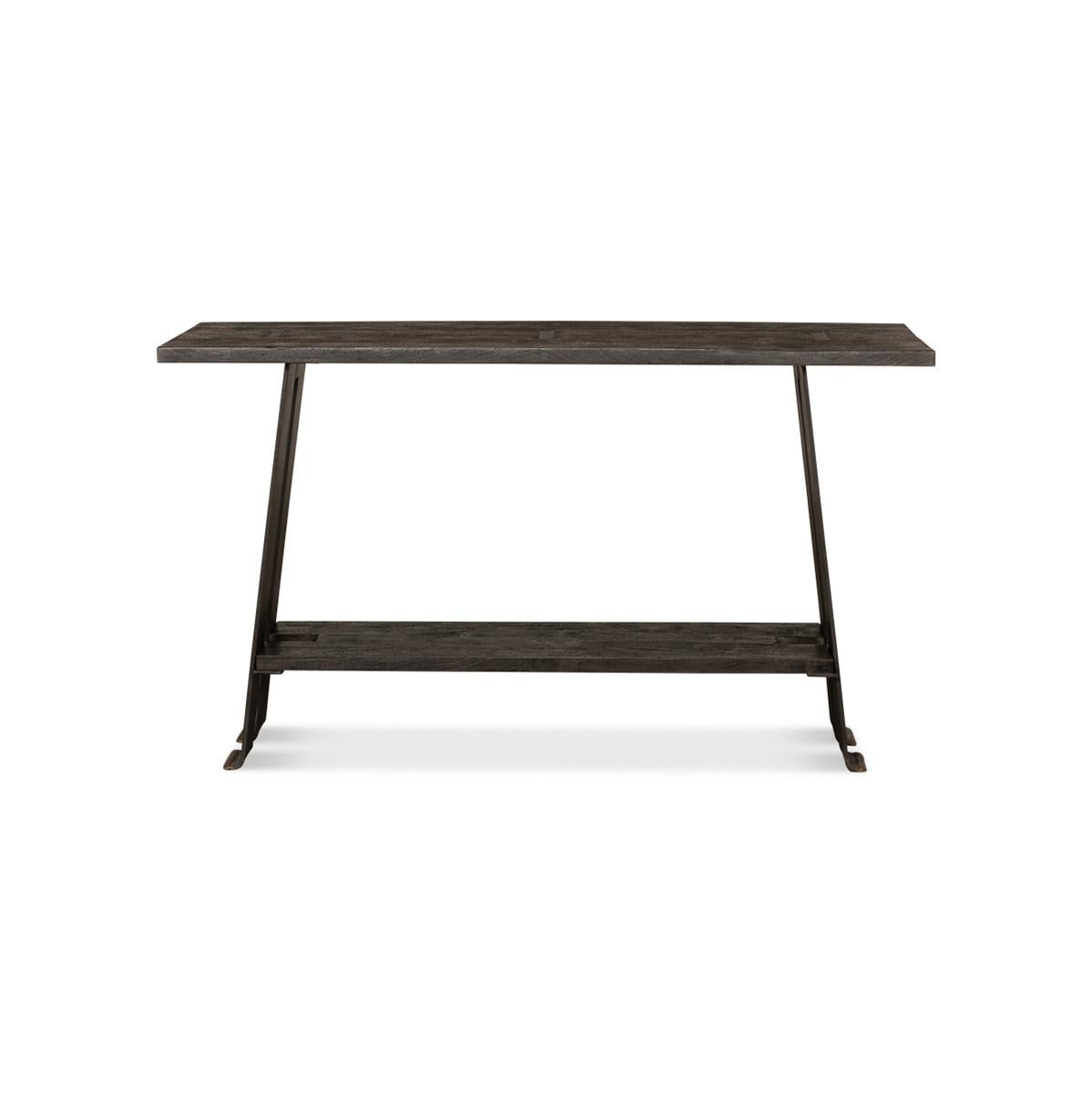 Industrial Grey Console Table For Sale at 1stDibs