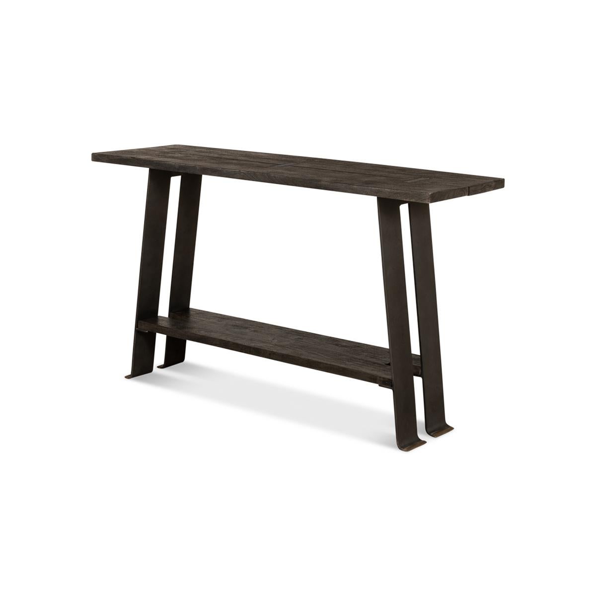 Industrial Grey Console Table For Sale at 1stDibs