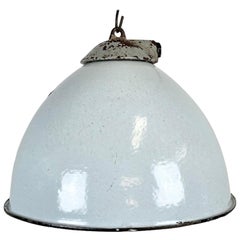 Lampada industriale da fabbrica in smalto grigio con piano in ghisa di Zaos, anni '60