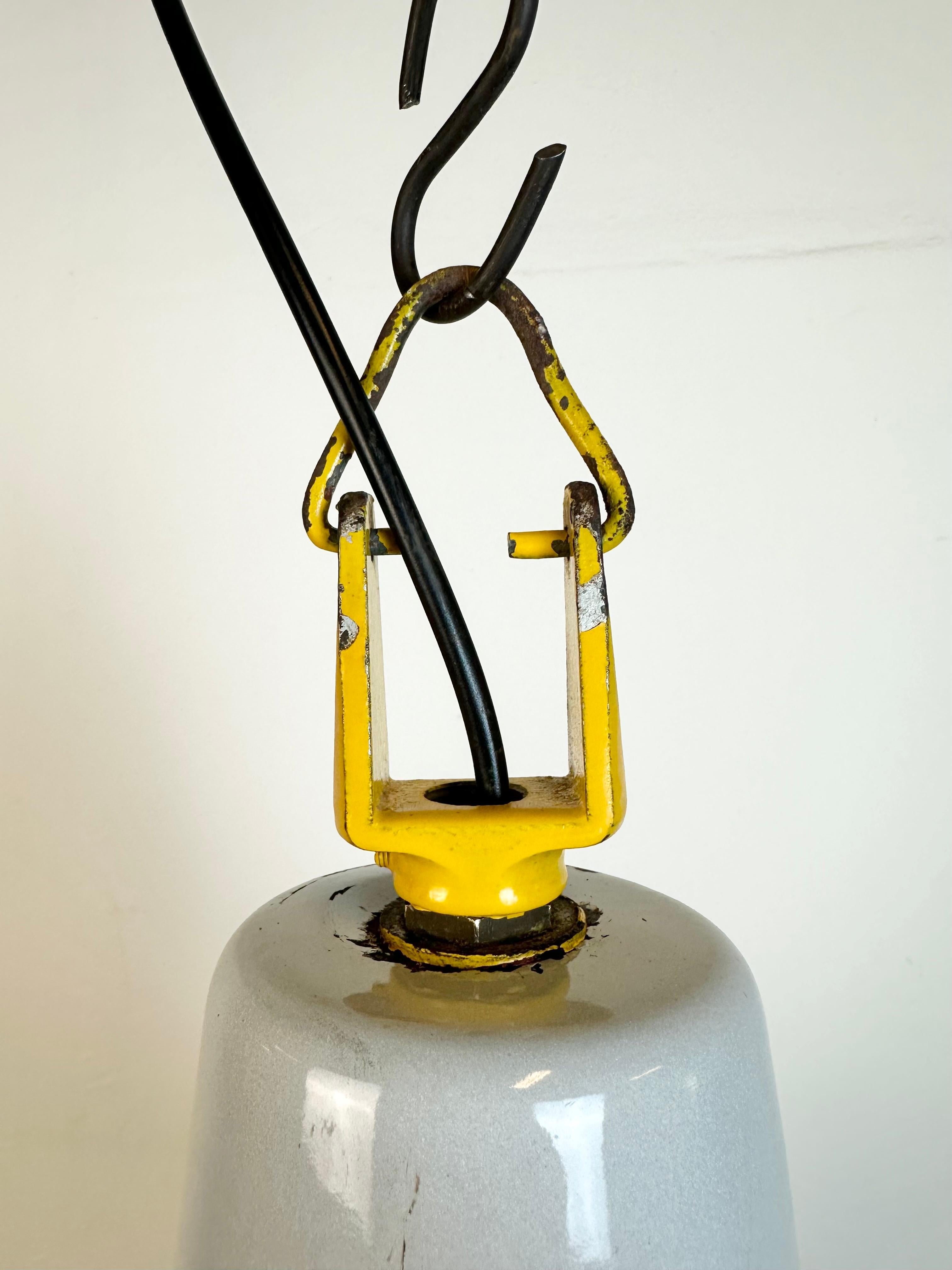 20th Century Industrial Grey Enamel Factory Pendant Lamp from Philips, 1960s For Sale