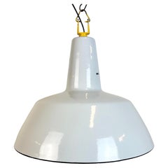 Vintage Industrial Grey Enamel Factory Pendant Lamp from Philips, 1960s