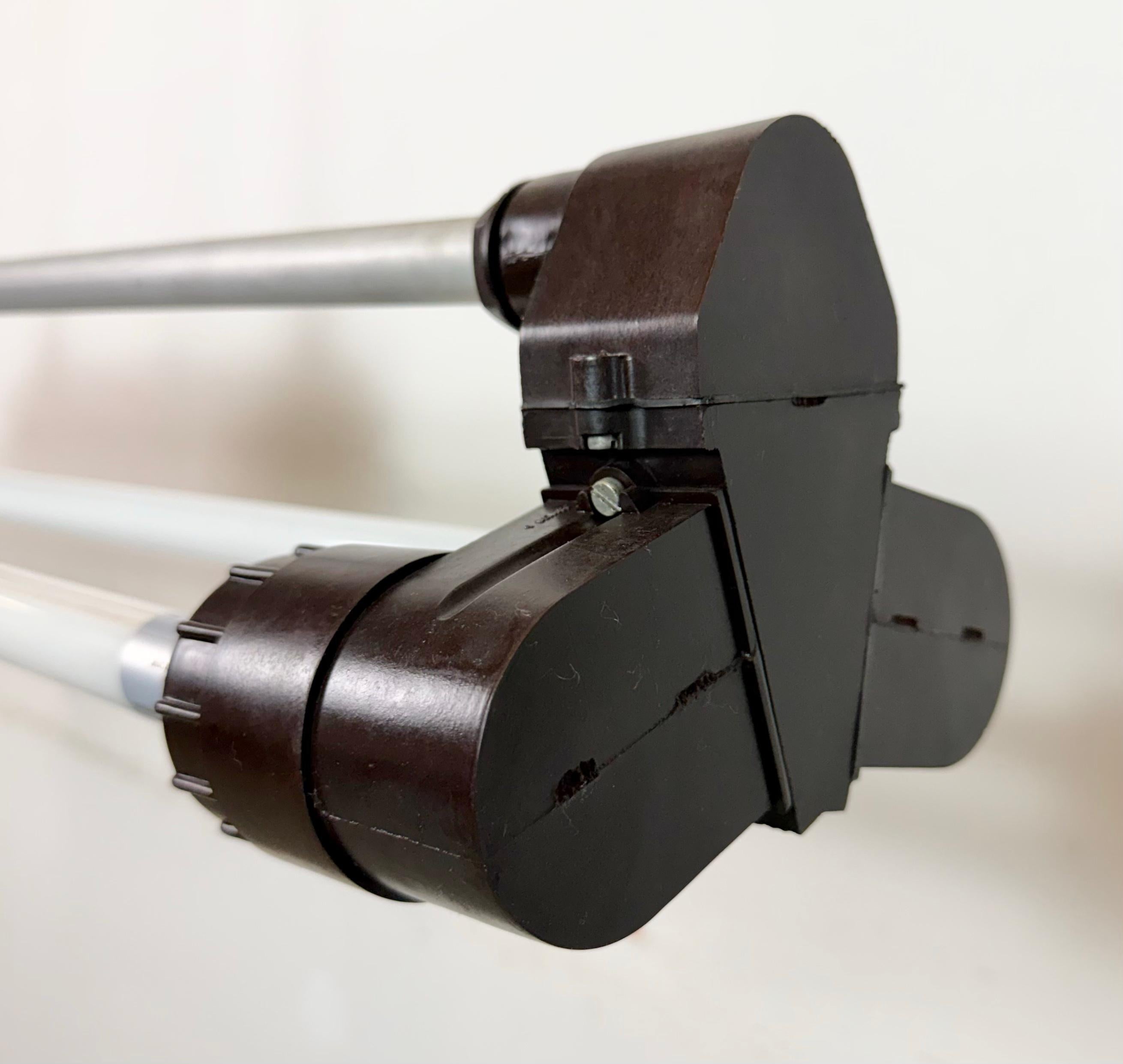 Industrielle graue Röhrenleuchte aus Elektrosvit, Industrie  1970s im Angebot 4
