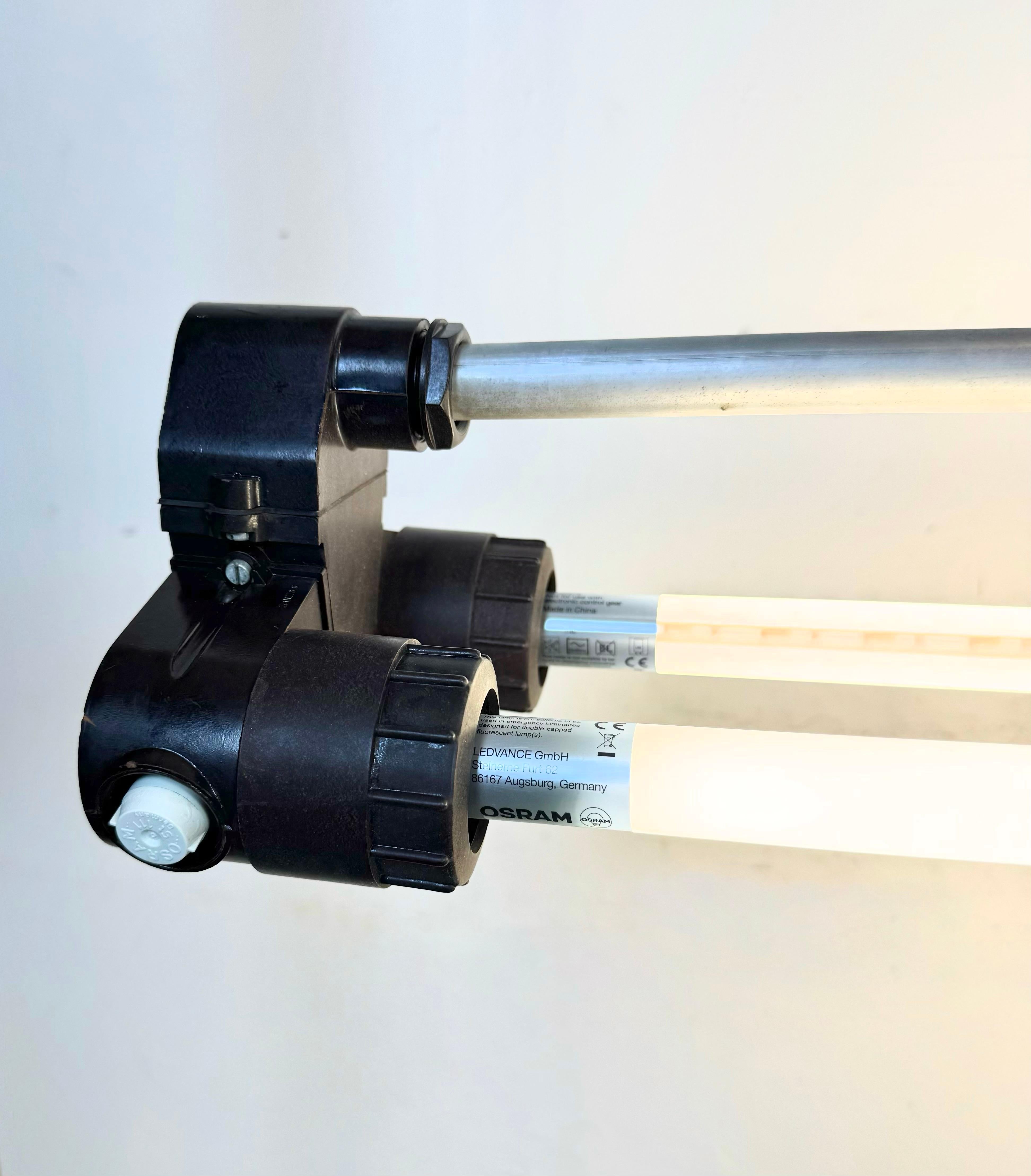Industrial Grey Tube Light from Elektrosvit,  1970s For Sale 9