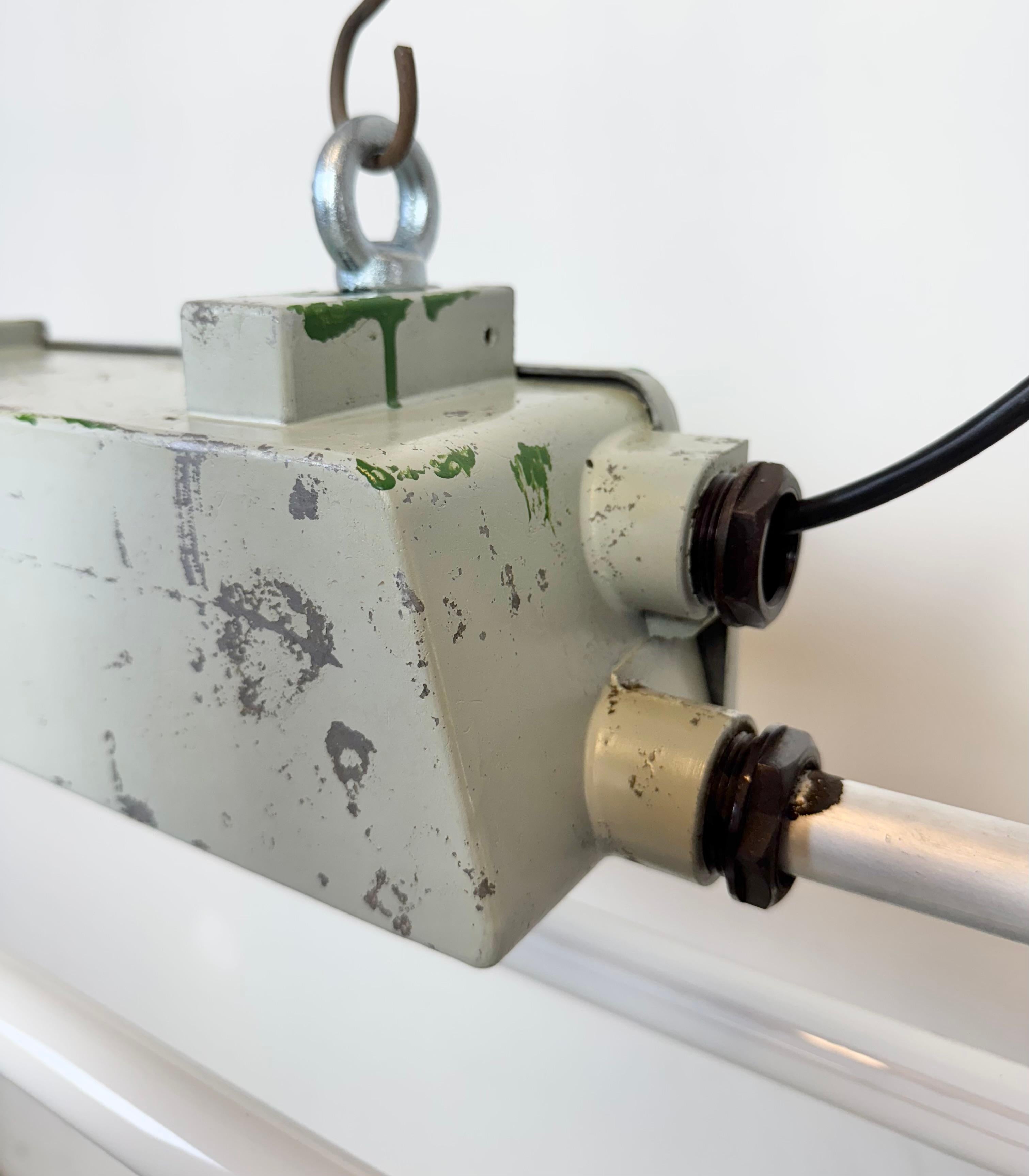 Industrial Grey Tube Light from Elektrosvit,  1970s For Sale 12