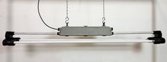 Industrial Grey Tube Light from Elektrosvit, 1970s