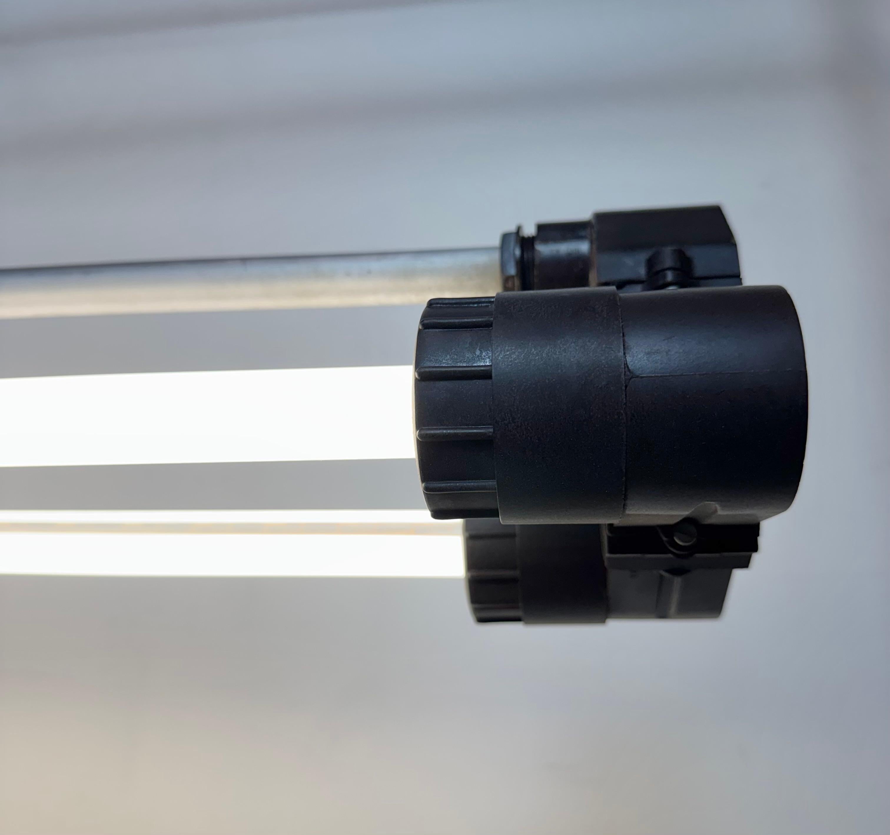 Industrial Grey Tube Light from Elektrosvit,  1970s For Sale 3
