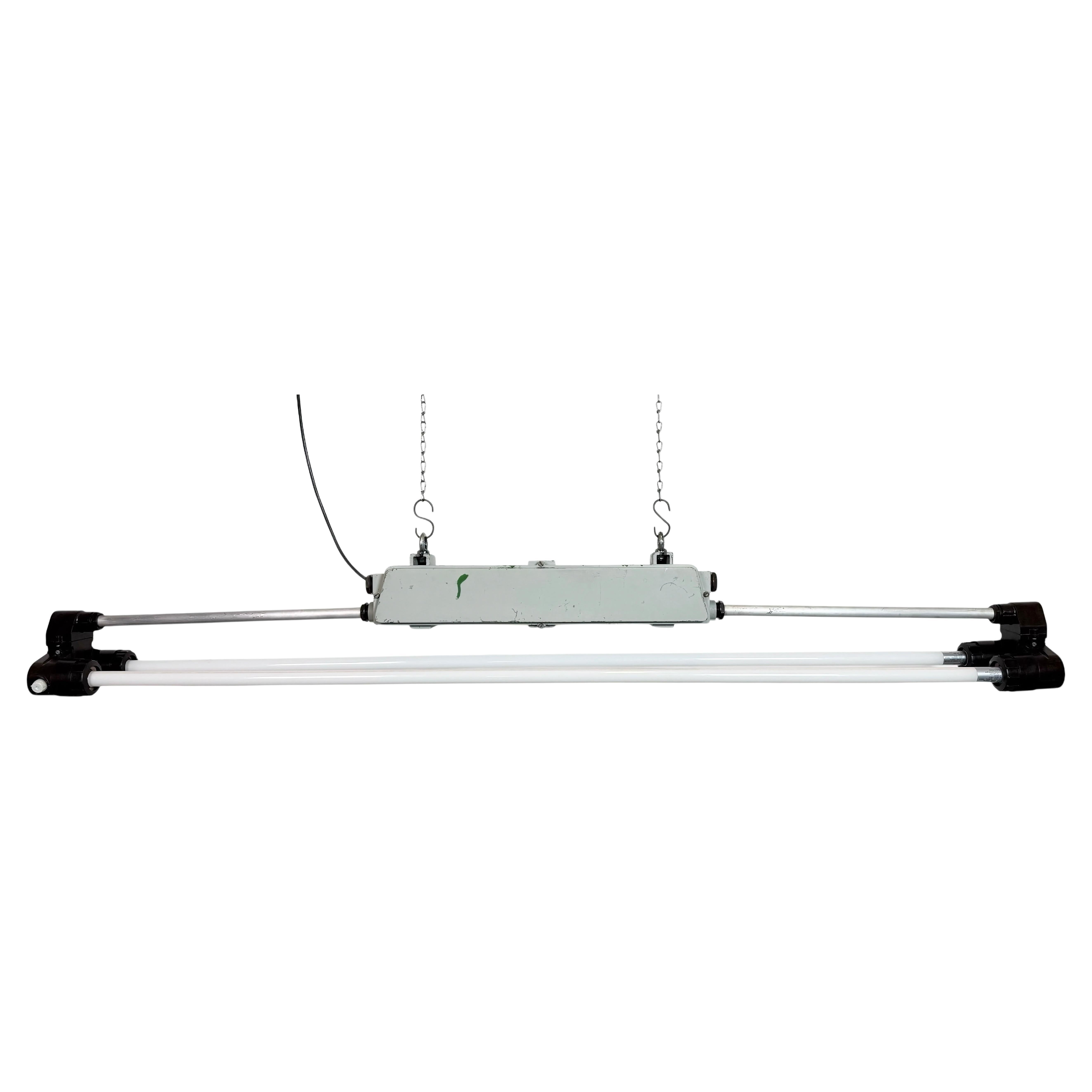 Tubo luminoso grigio industriale di Elektrosvit, 1970s