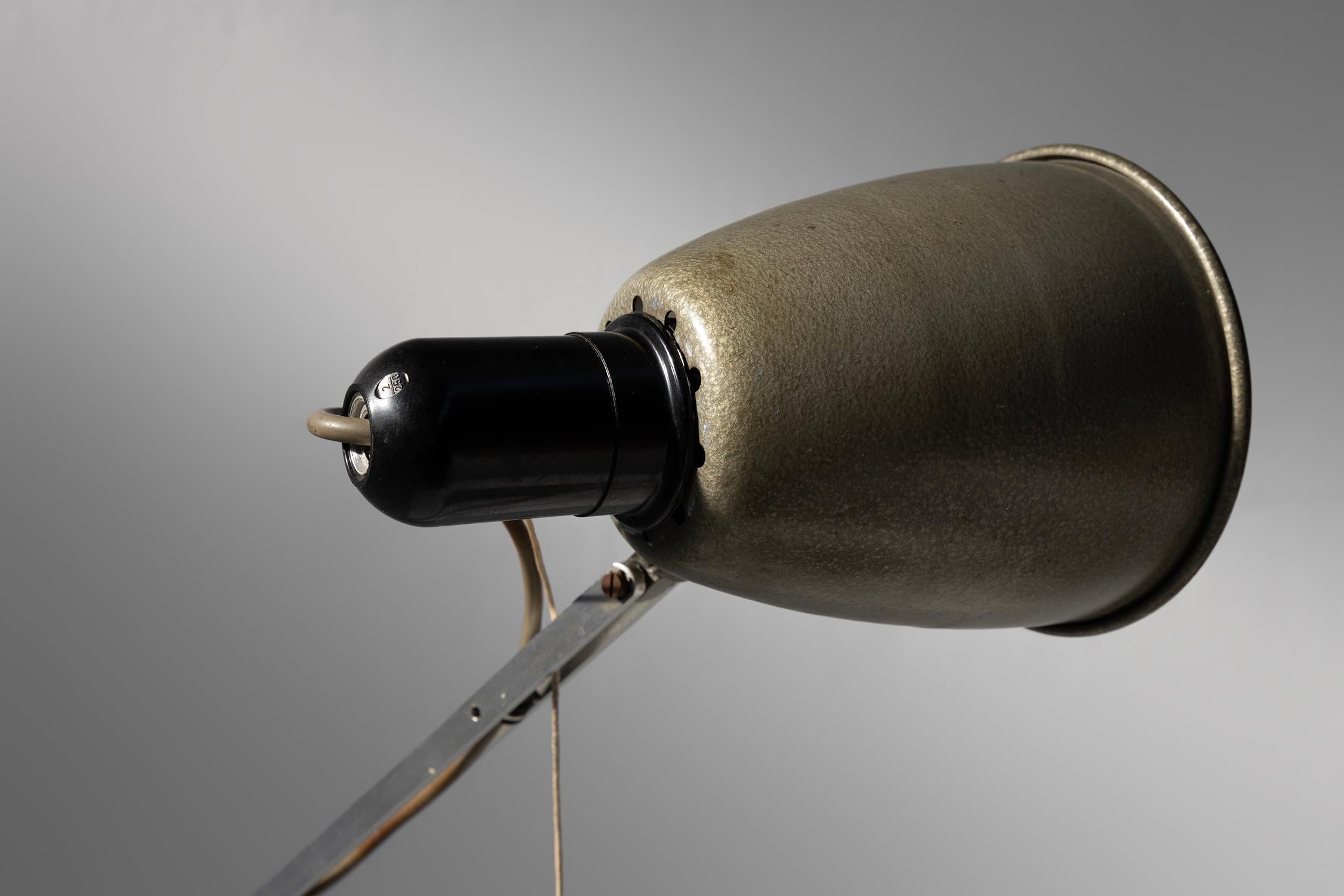 Industrielle Hadrill & Horstmann 'Roller'-Schreibtischlampe 'Roller' im Industriestil, Deutschland ca. 19 3
