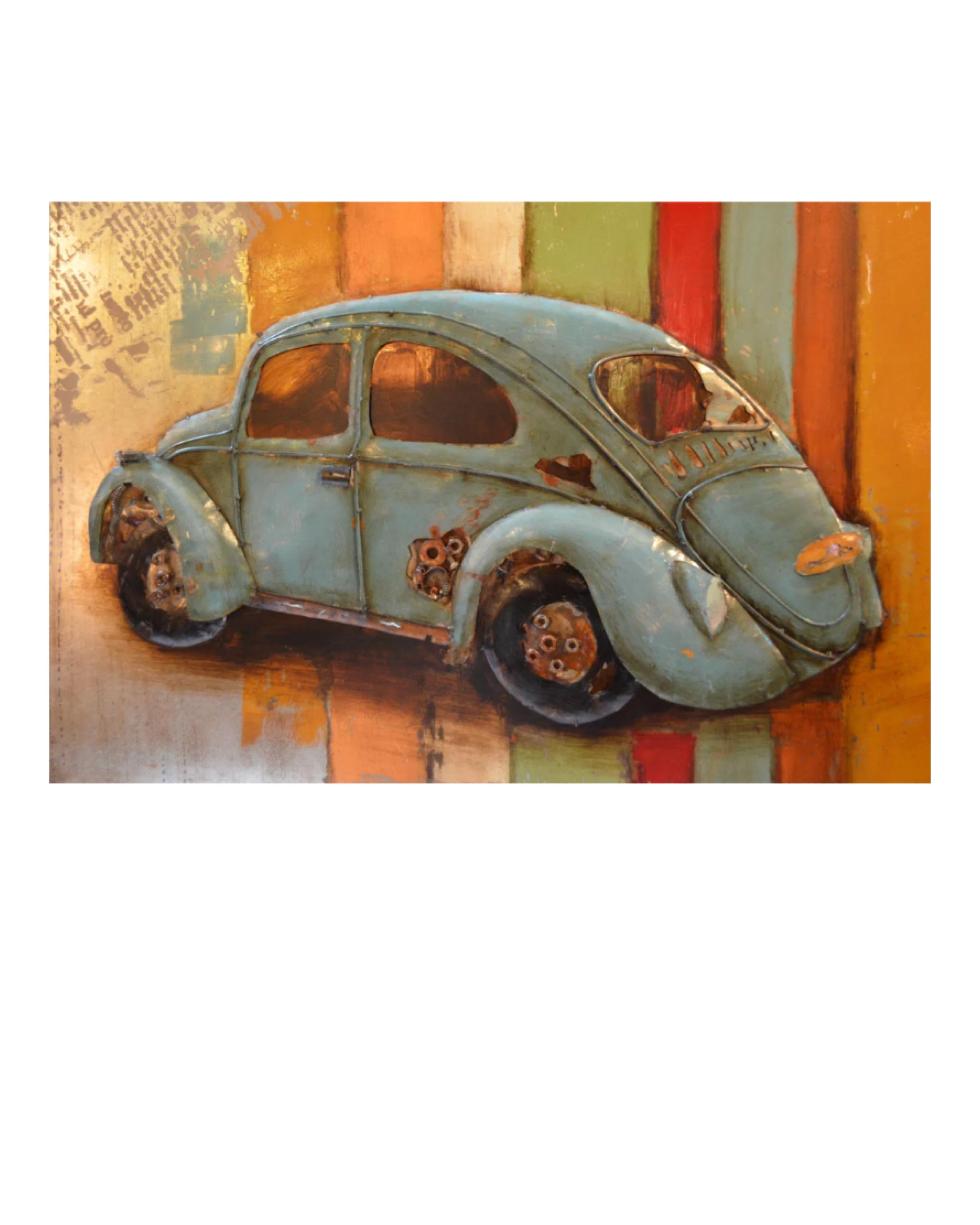 Industrial Handmade Metal 3D Käfer Liebe Wand Kunst (Industriell) im Angebot