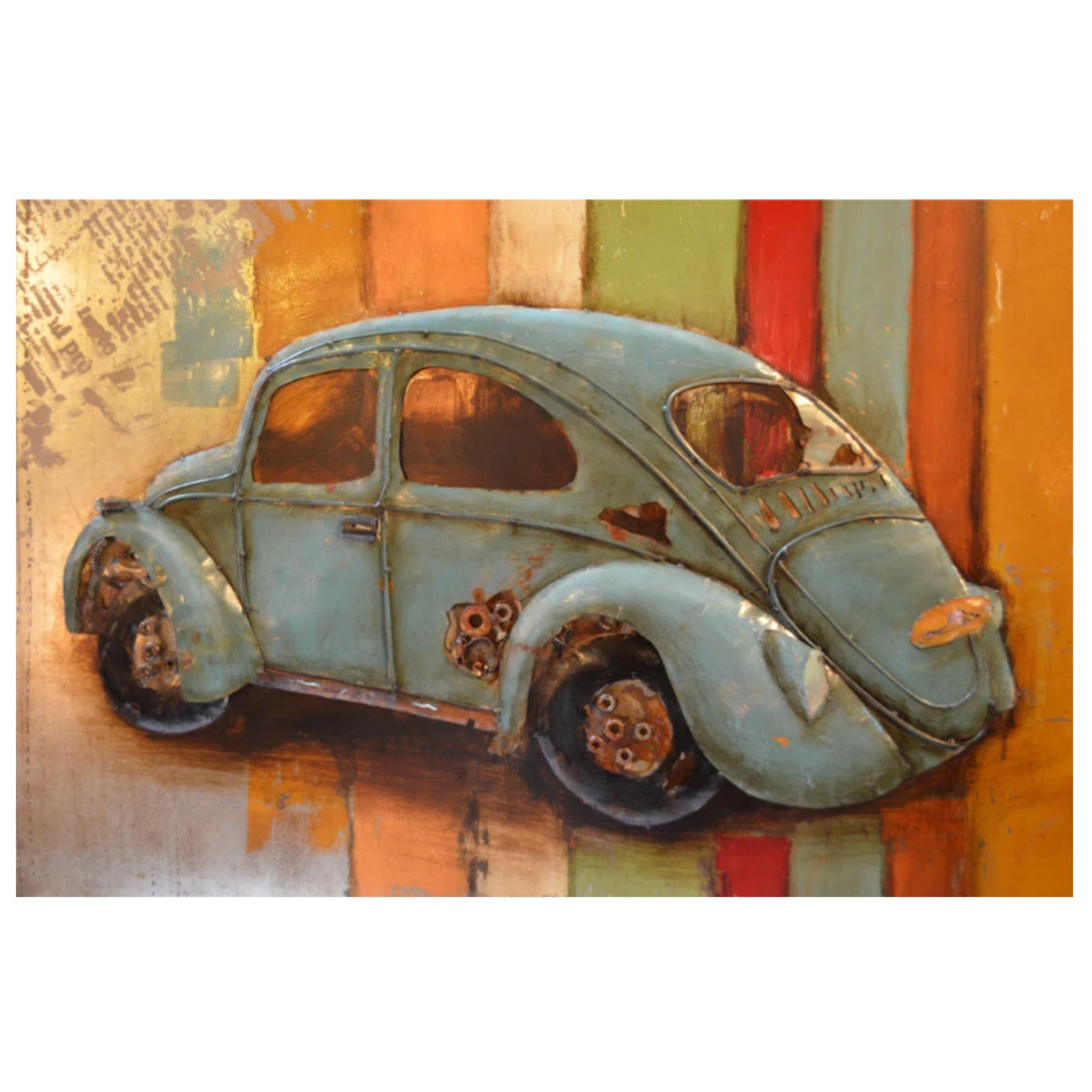 Industrial Handmade Metal 3D Käfer Liebe Wand Kunst