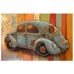 Industrial Handmade Metal 3D Käfer Liebe Wand Kunst