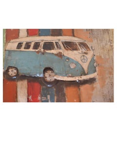 Industrial Handmade Metal 3D Bulli Love Wall Art