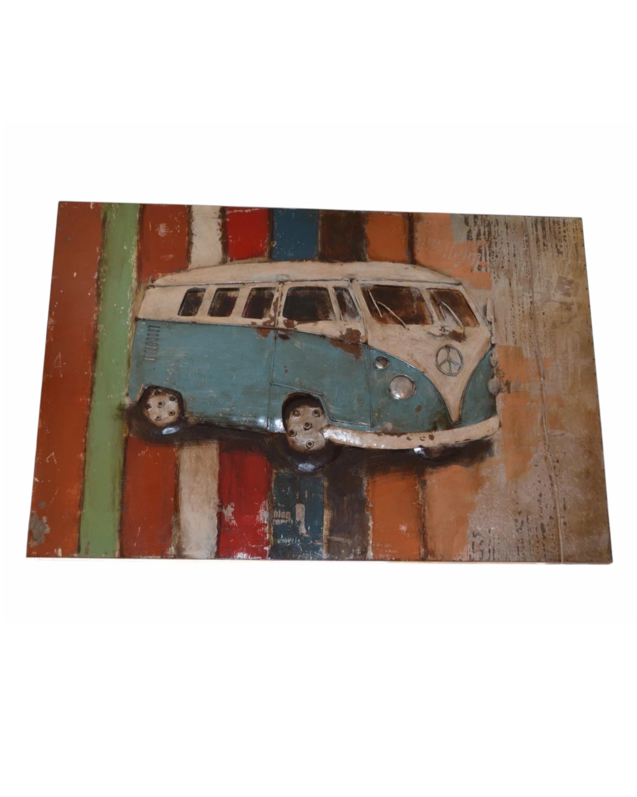 Industrial Handmade Metal 3D Bulli Love Wall Art