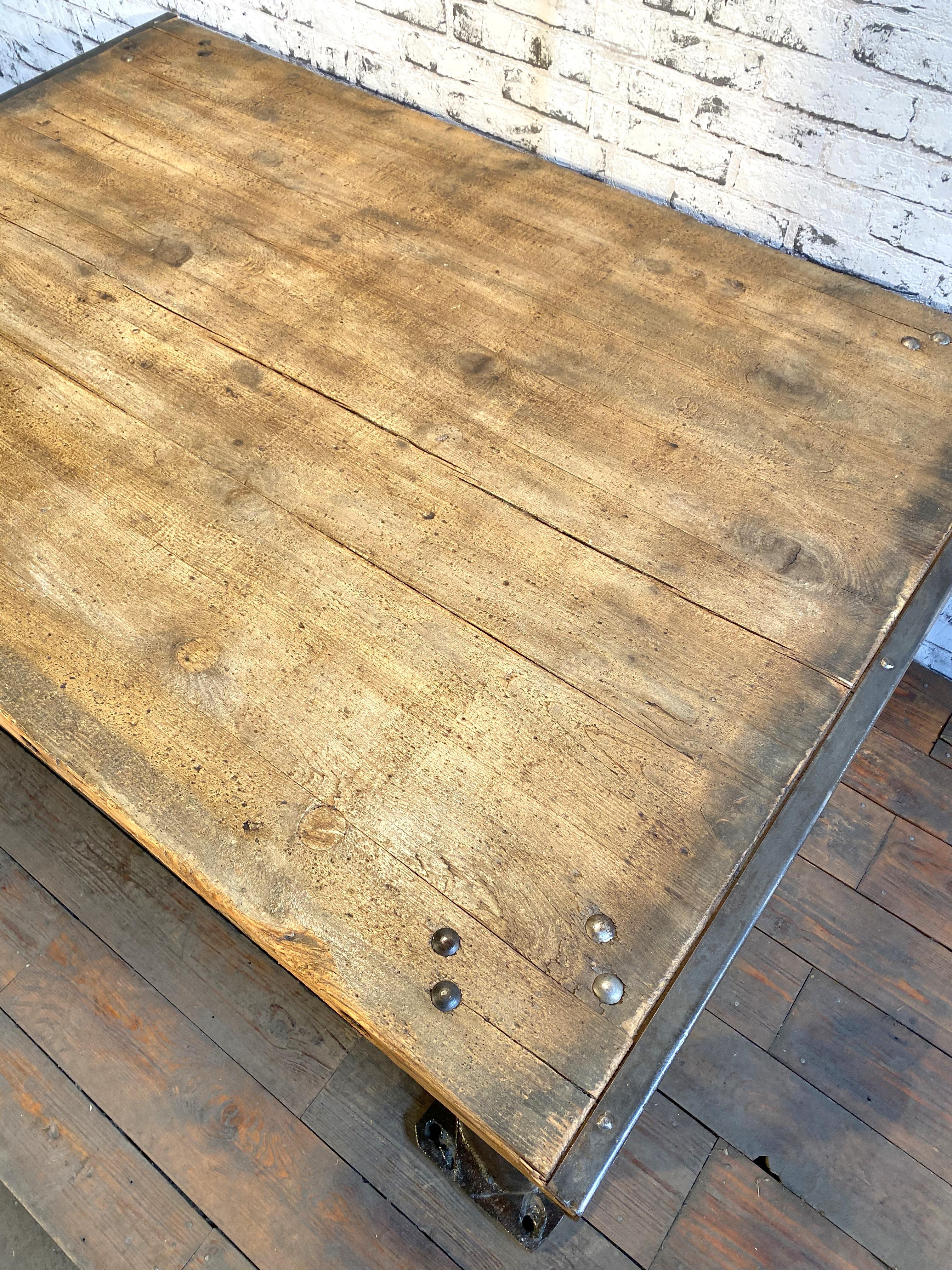 Industrial Heavy Coffee Table, 1950s For Sale 3