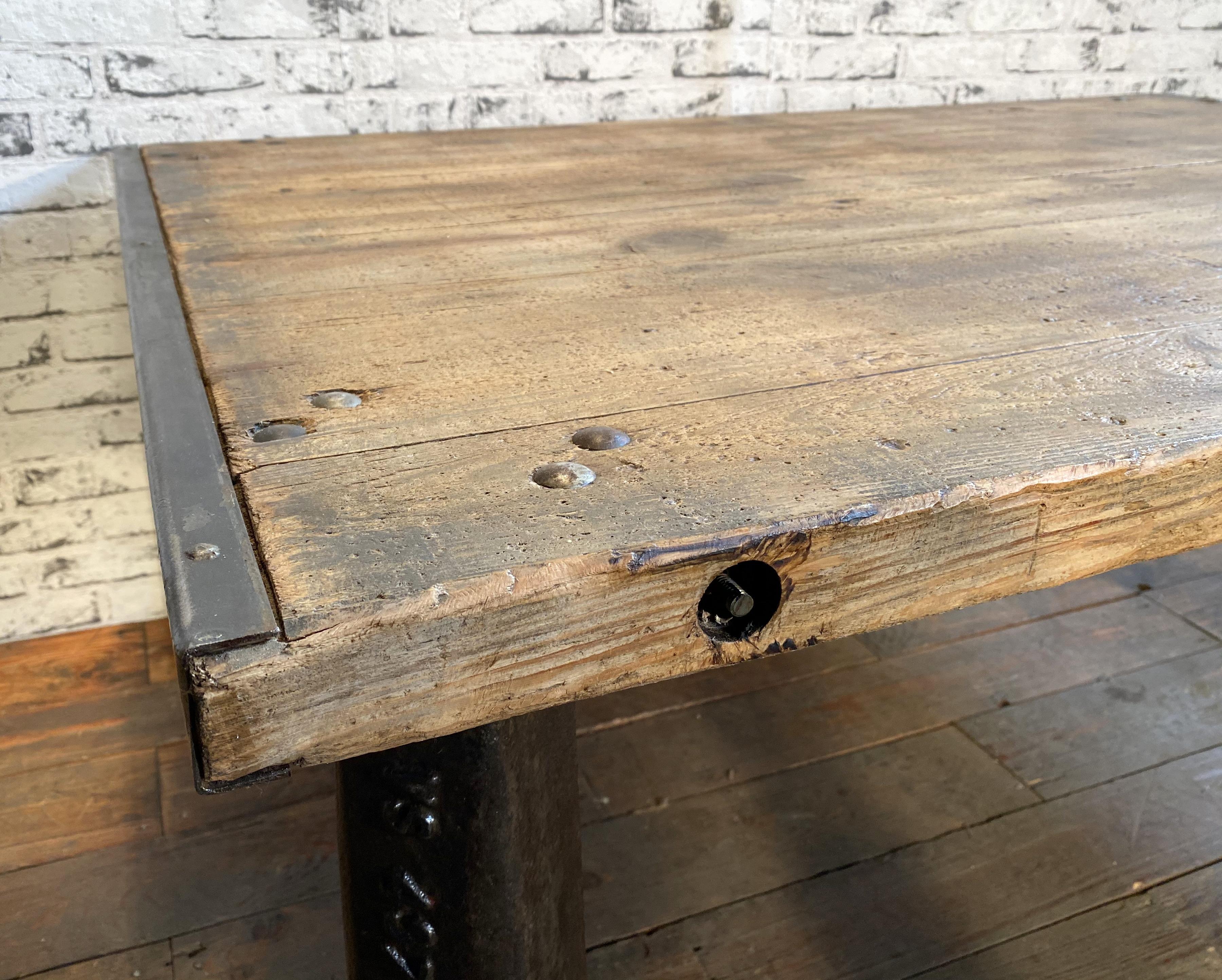 20th Century Industrial Heavy Coffee Table, 1950s For Sale