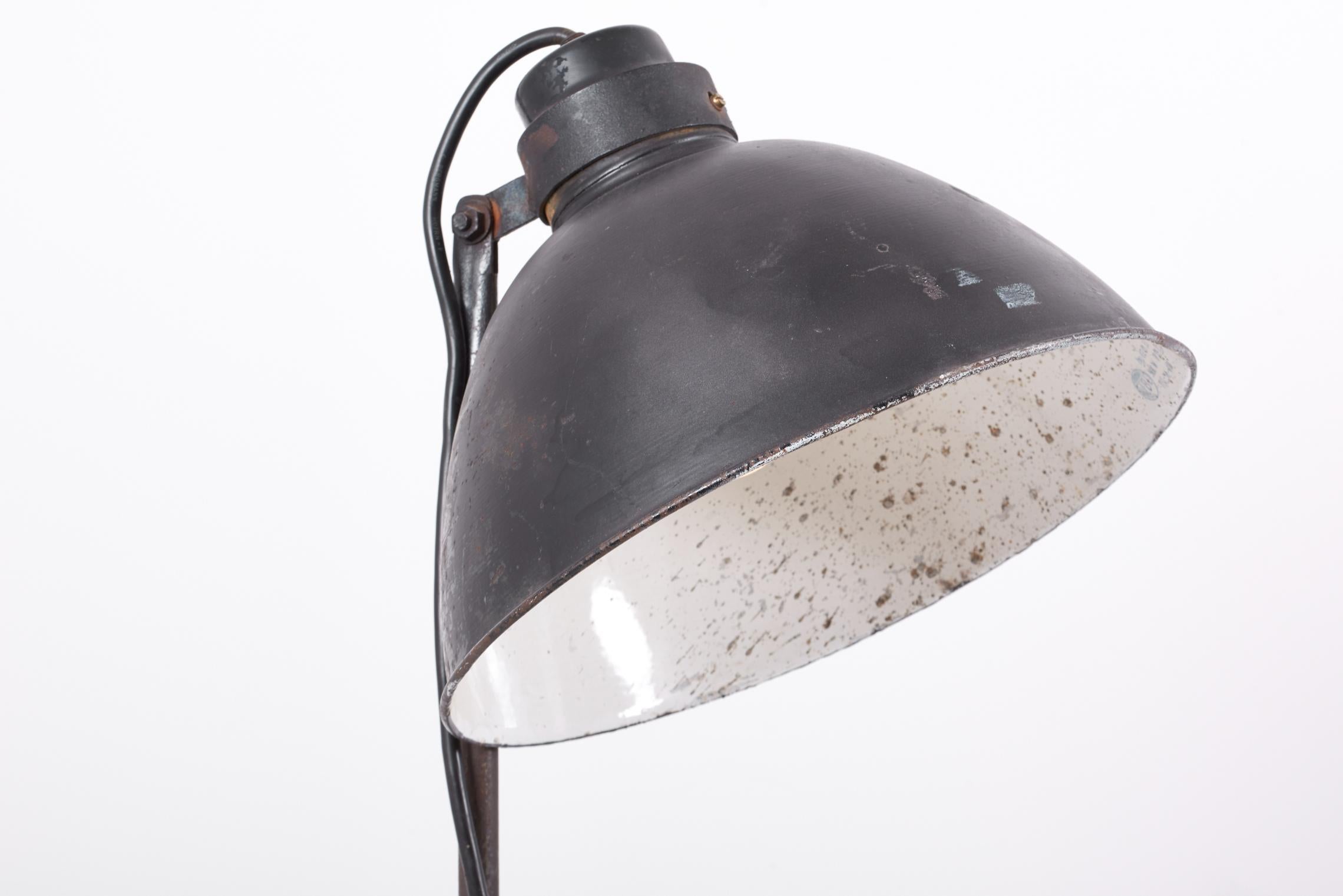 Metal Industrial Height Adjustable Floor Lamp Bauhaus For Sale