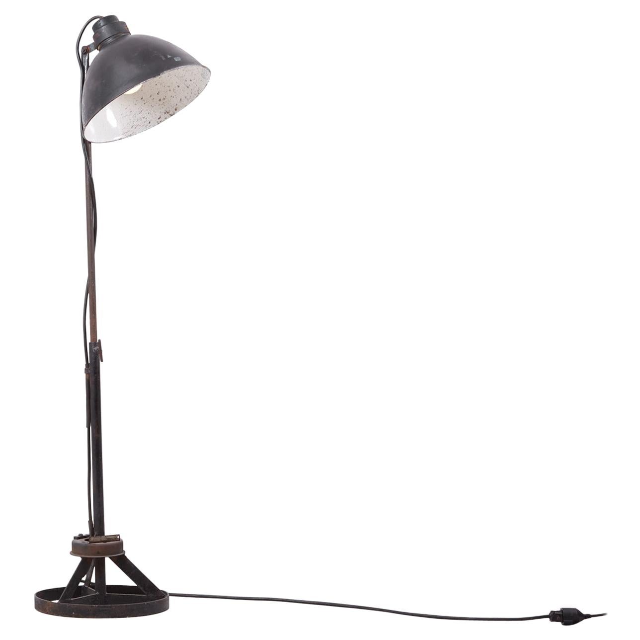 Industrial Height Adjustable Floor Lamp Bauhaus For Sale at 1stDibs