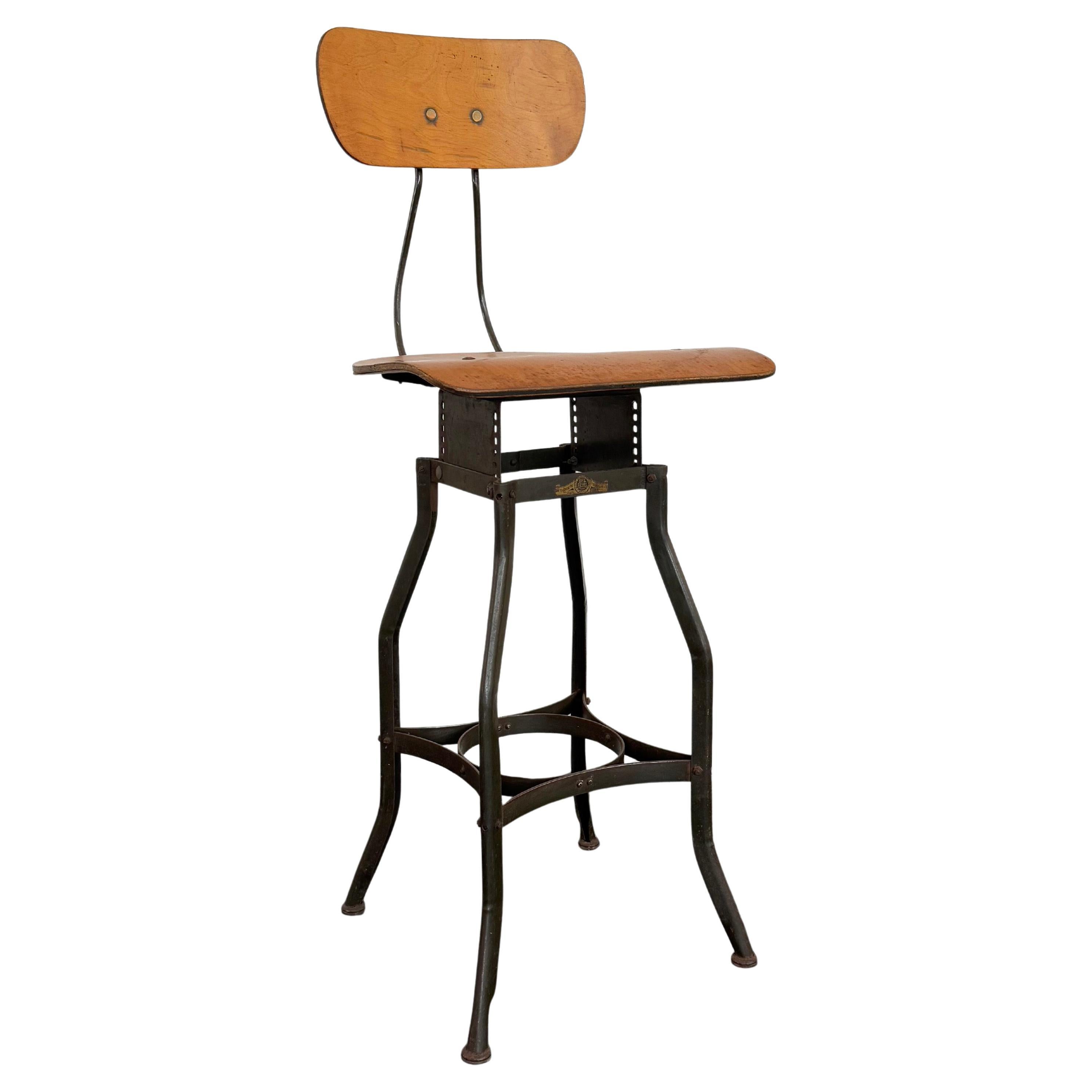Tabouret industriel réglable en hauteur Toledo Metal Furniture Co.
