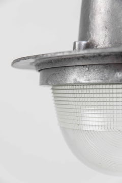 Industrial Holophane Glass & Cast Aluminium Street Lamps. c.1940