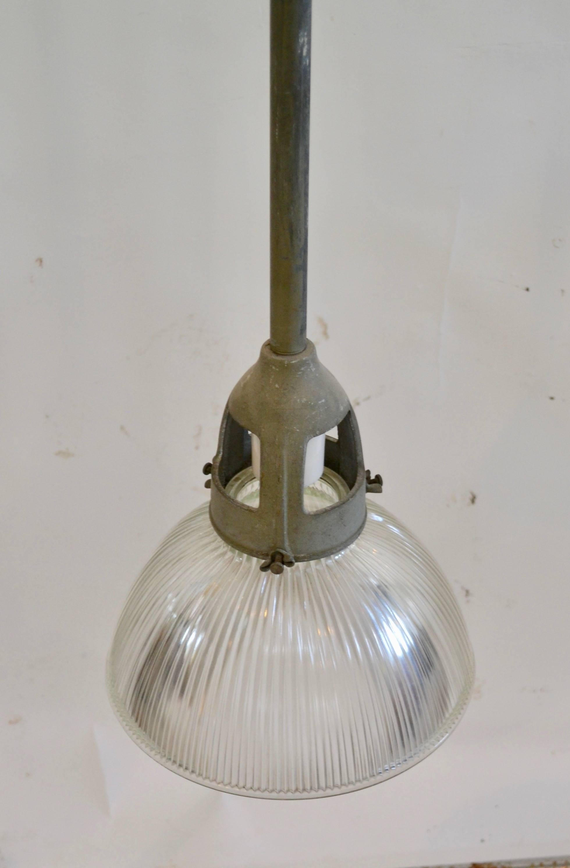 20th Century Industrial Holophane Pendant Lights