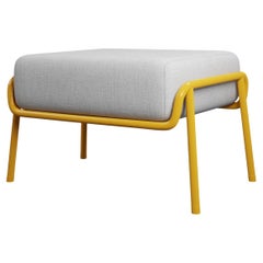 Industrial Honey Finish Ottoman DUV Cream fabric with handcrafted by Murmurio