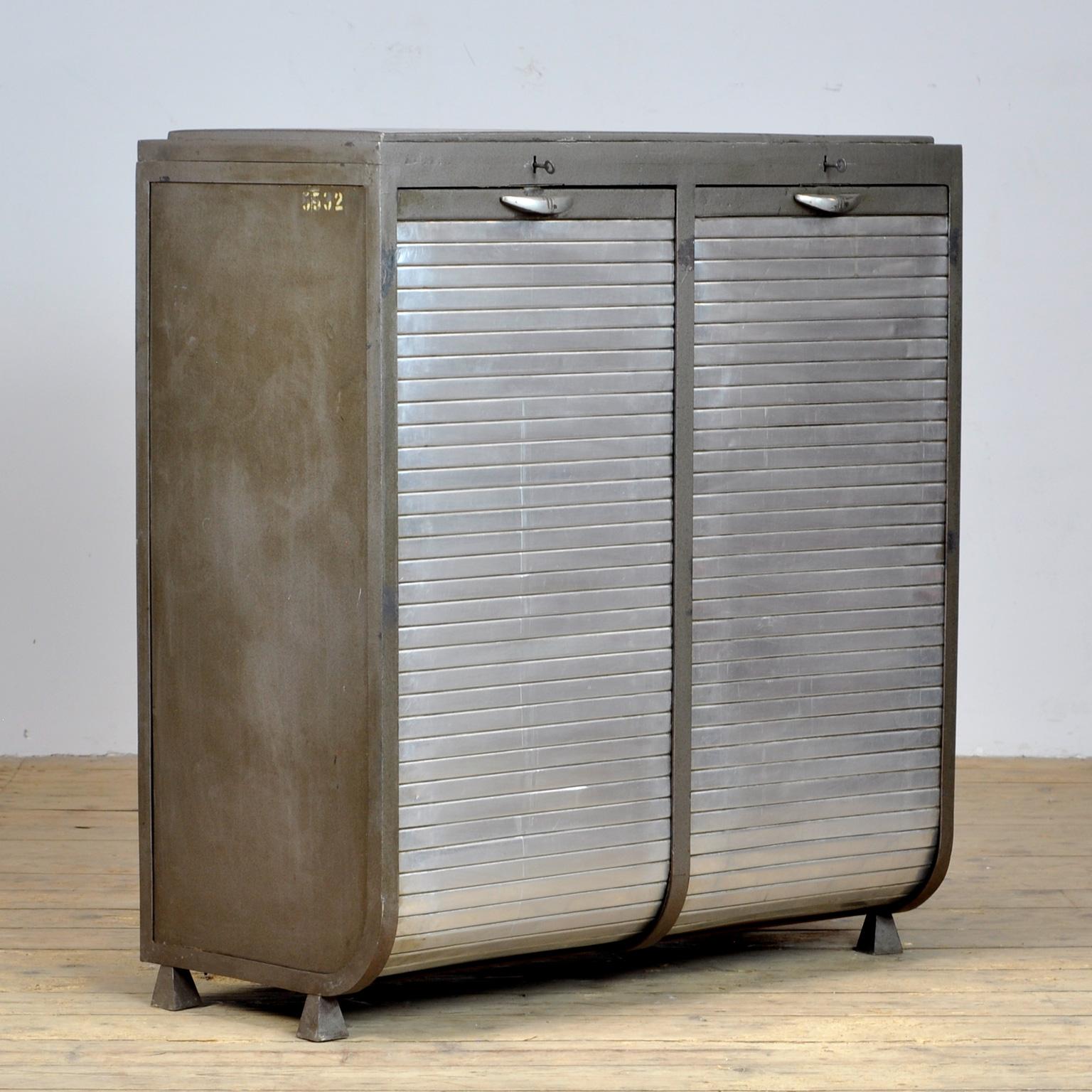 French Industrial Iron and Aluminium Cabinet, 1960s