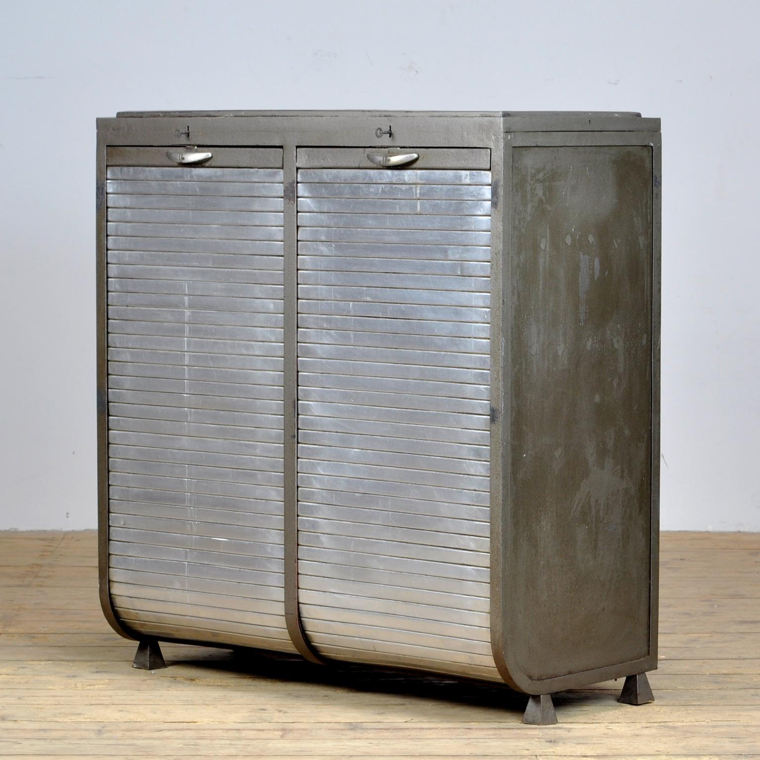 Industrial Iron and Aluminium Cabinet, 1960s In Good Condition In Amsterdam, Noord Holland