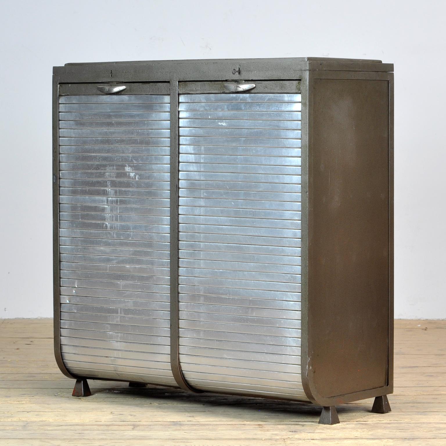 Industrial Iron and Aluminium Cabinet, 1960s In Good Condition In Amsterdam, Noord Holland