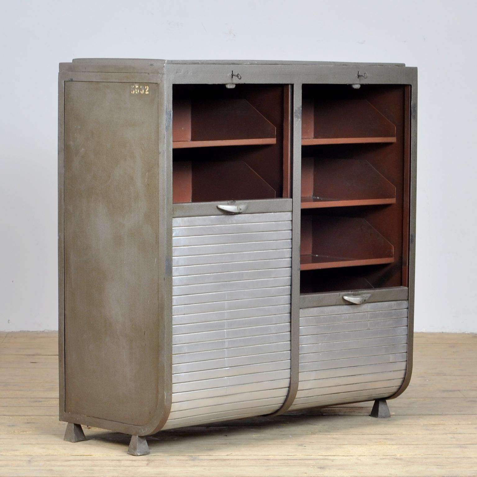 Mid-20th Century Industrial Iron and Aluminium Cabinet, 1960s