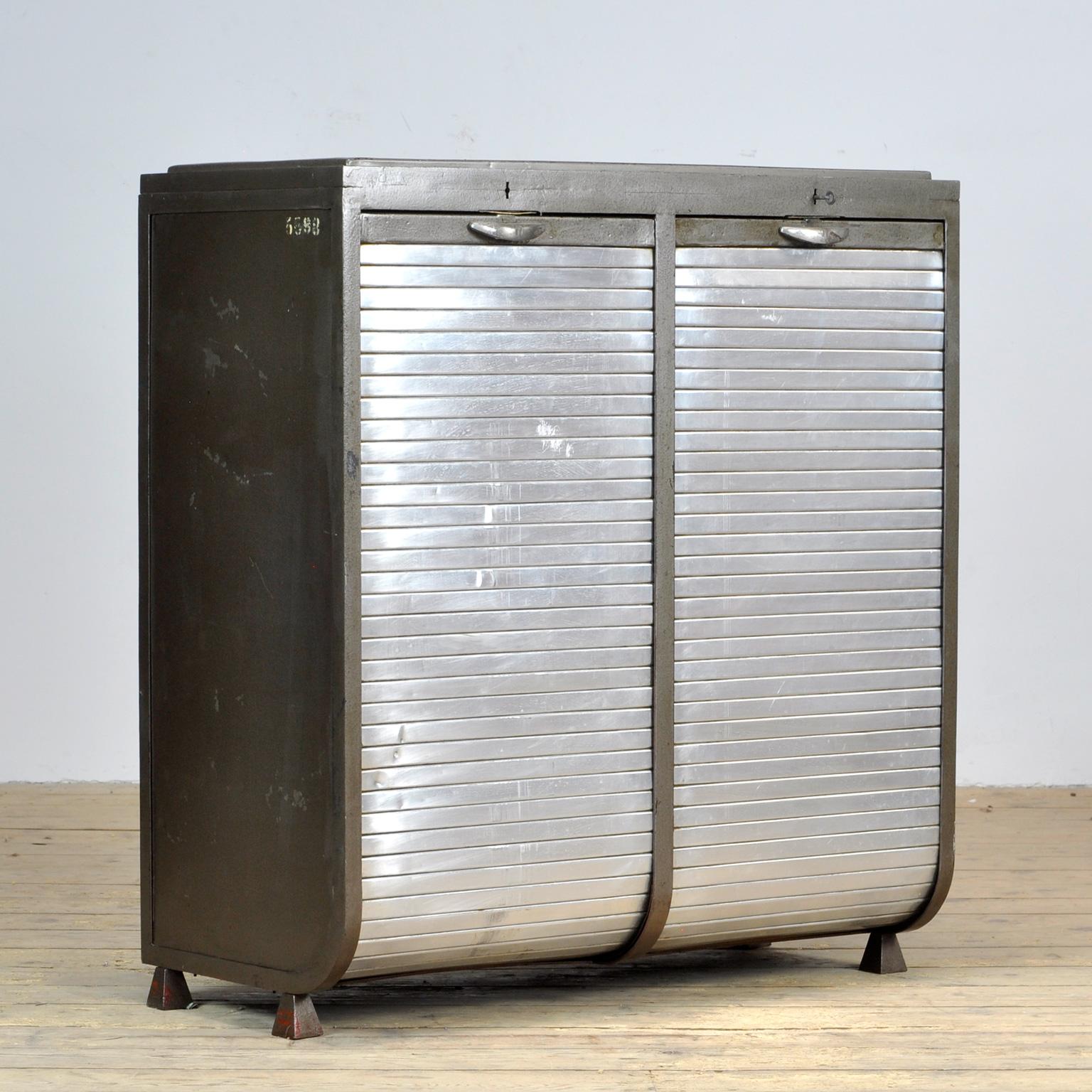 Mid-20th Century Industrial Iron and Aluminium Cabinet, 1960s